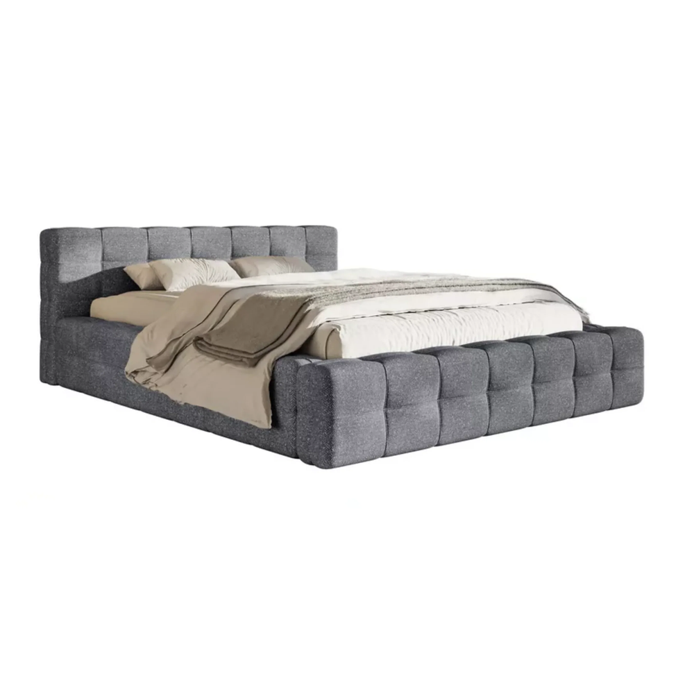 Miegamojo lova JULIETTE, tamsiai pilka spalva