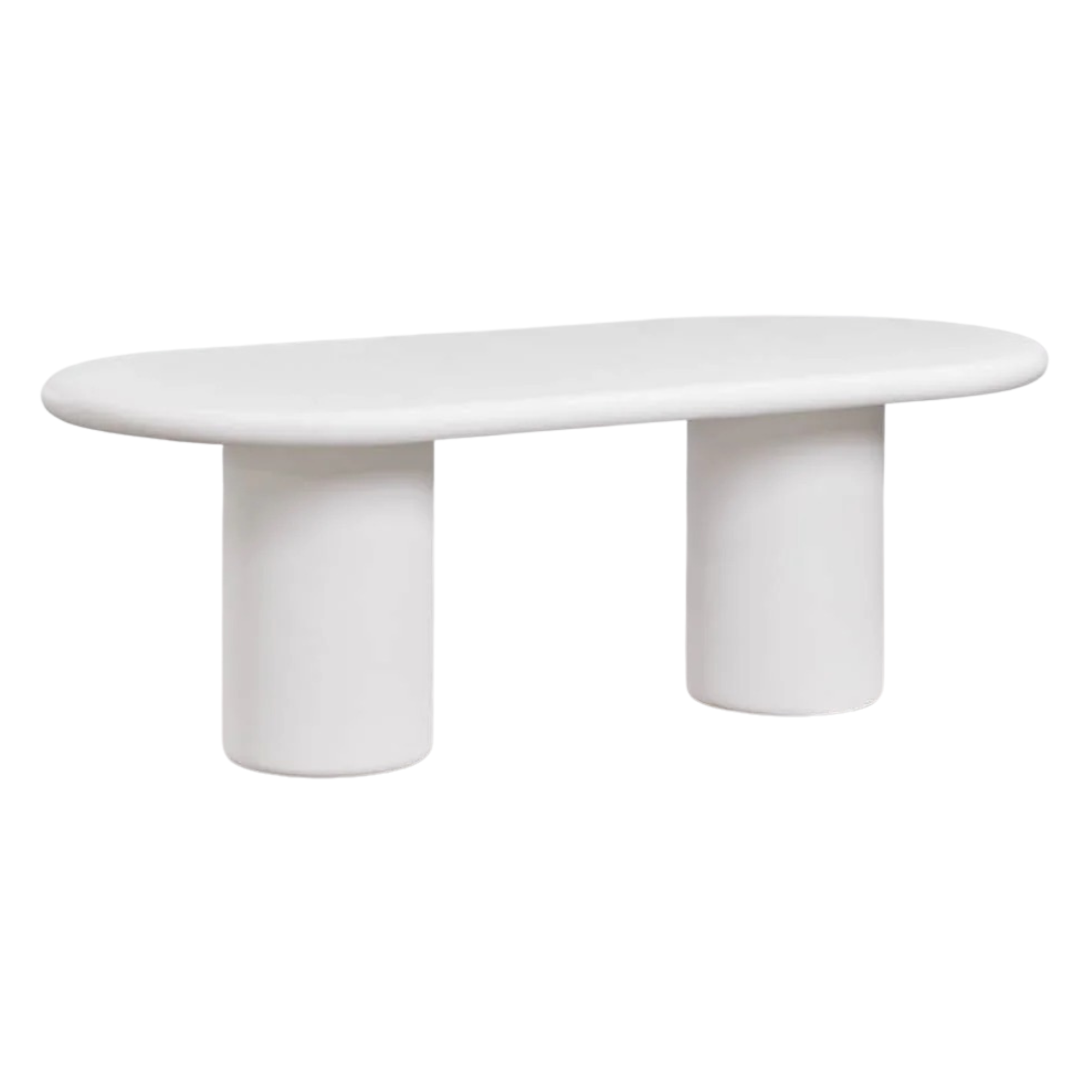 Ovalus valgomojo stalas NAVAARO 220x100 cm, cementas