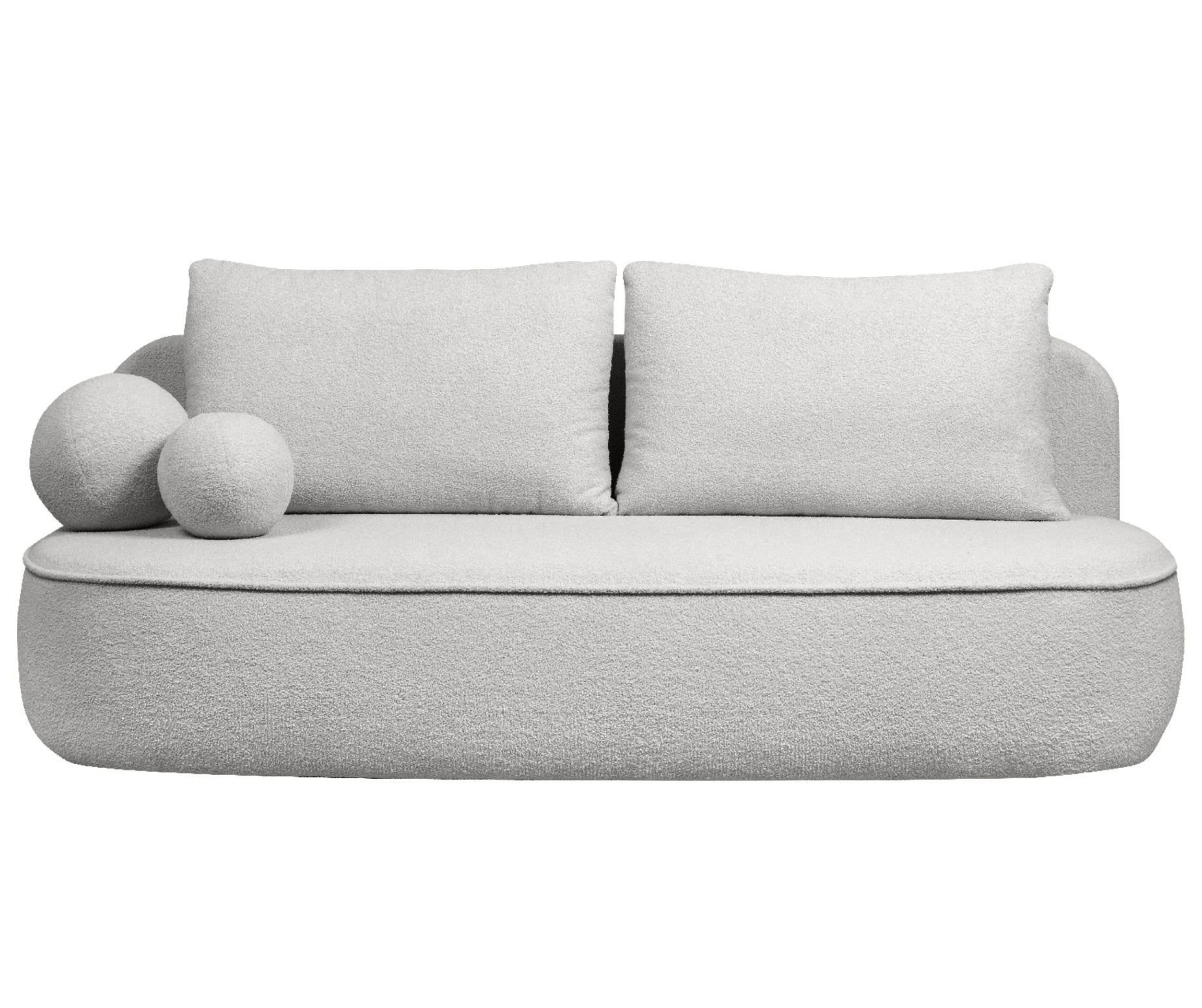 Sofa lova BELLA, pilkas bouclé