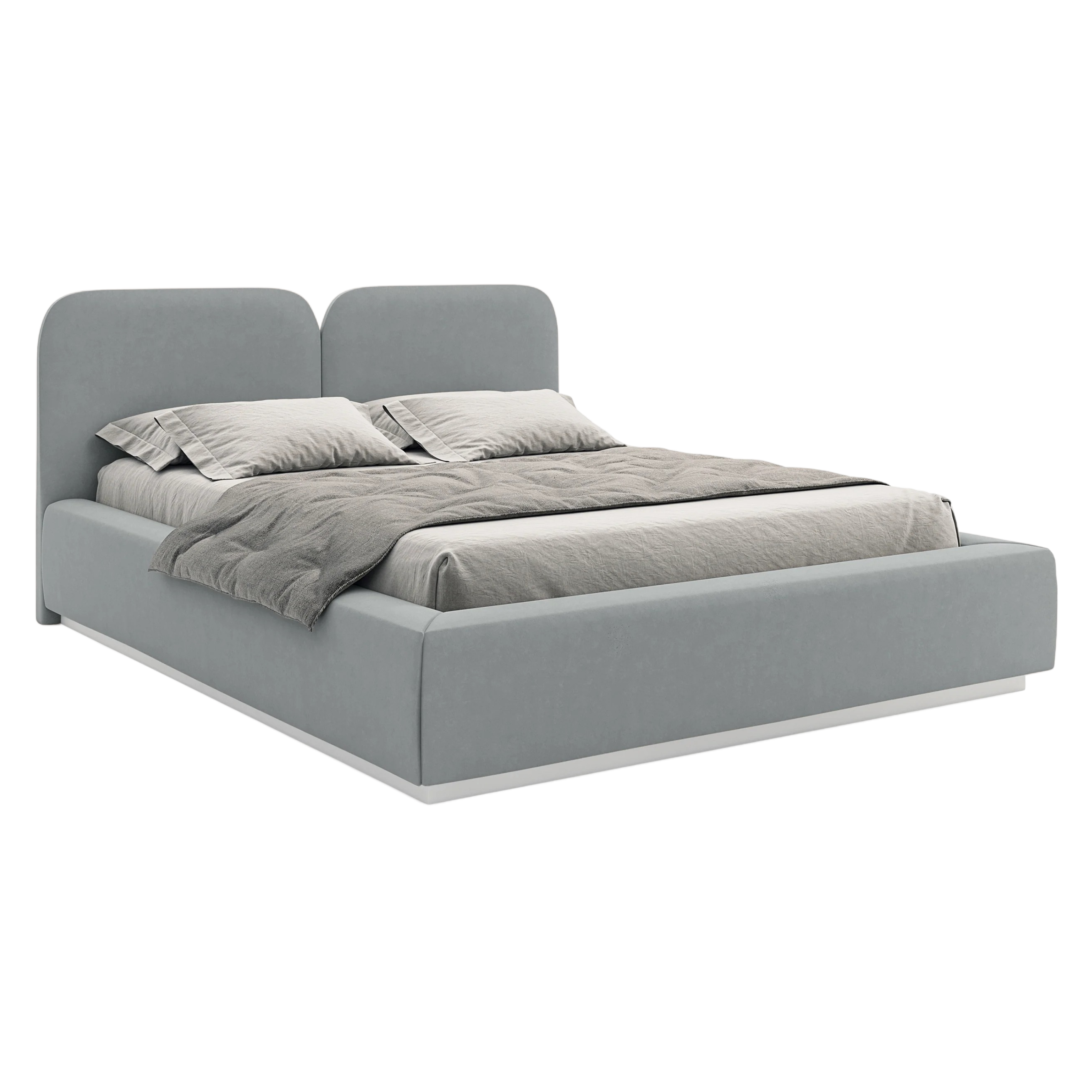 COMOVES ROYAL bedroom bed, blue-grey colour