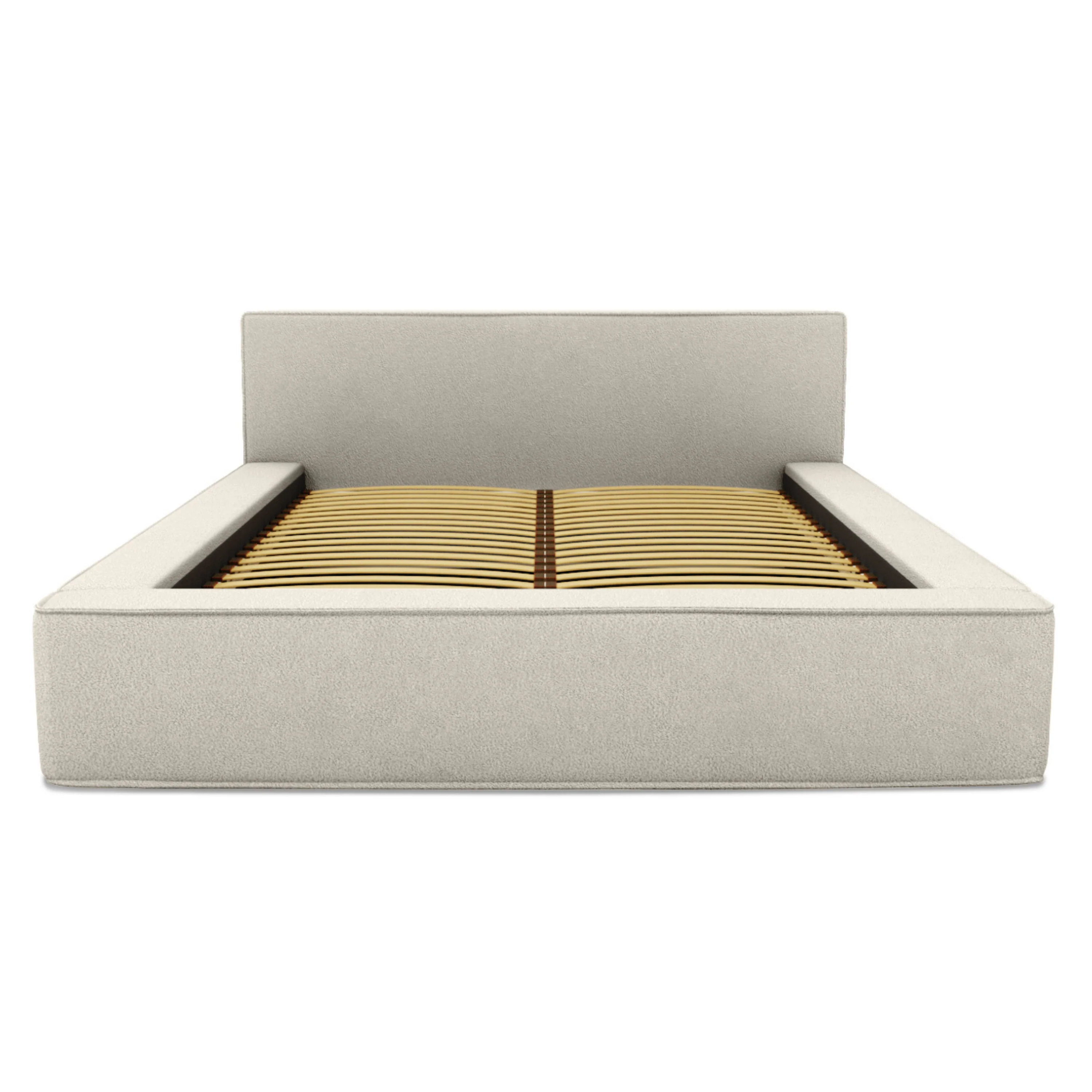 Bed BERNAND, light sand textured
