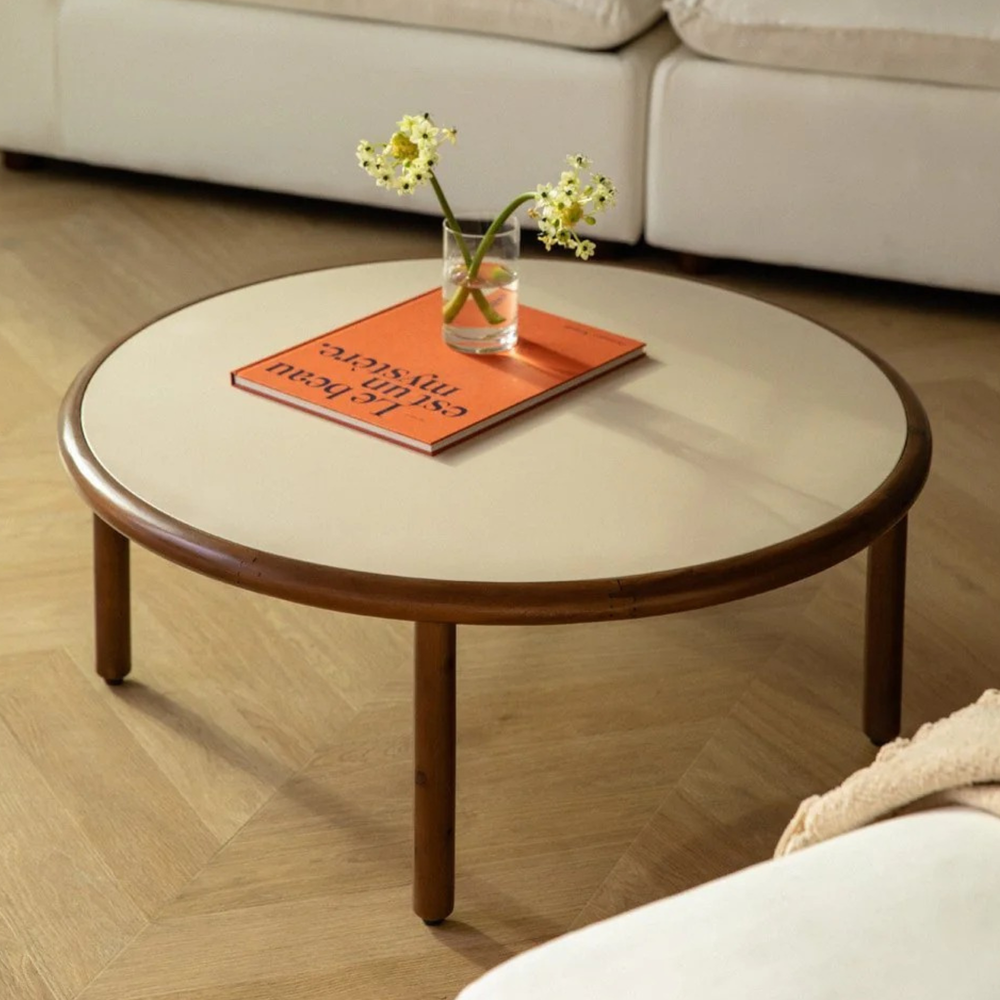 ZENIURA Round Coffee Table, acacia wood