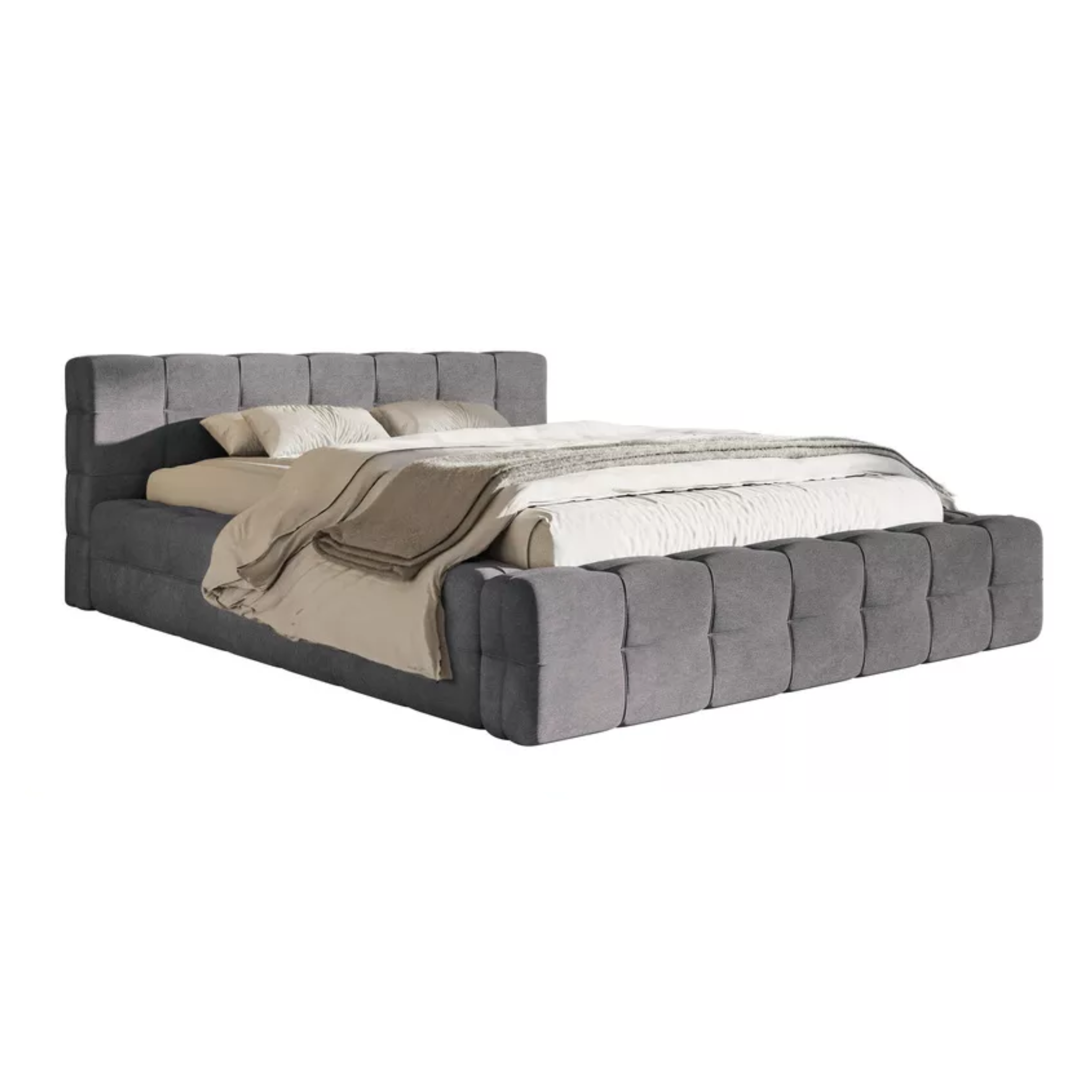 Lova JULIETTE, tamsiai pilka, su patalynės dėže