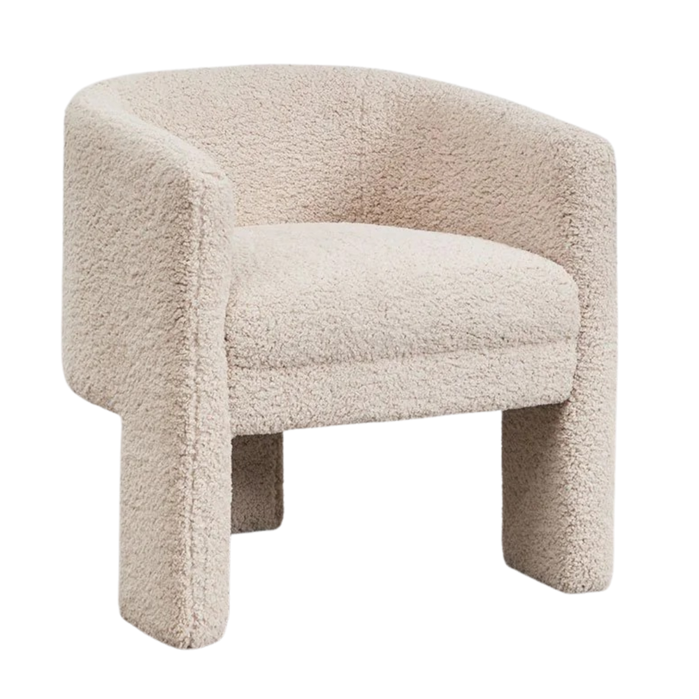 Valgomojo kėdė DORAORA, dirbtinis „shearling“ audinys