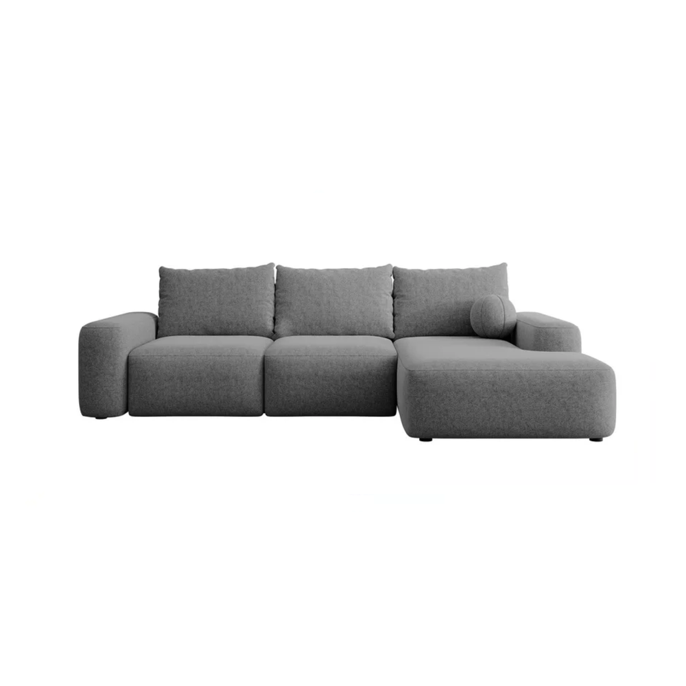 Kampinė sofa CARNOS, tamsiai pilkos spalvos