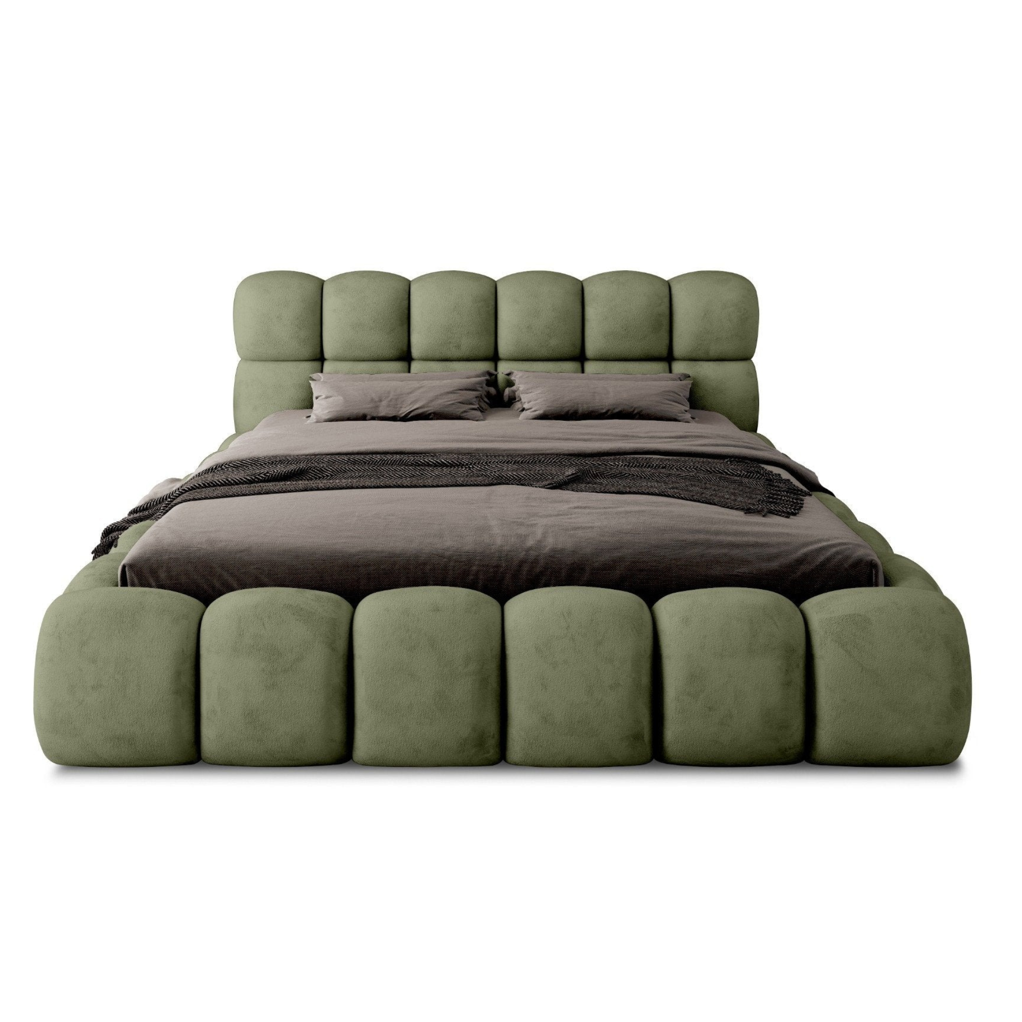 Miegamojo lova JASMIJA, tamsiai žalia aphrodite