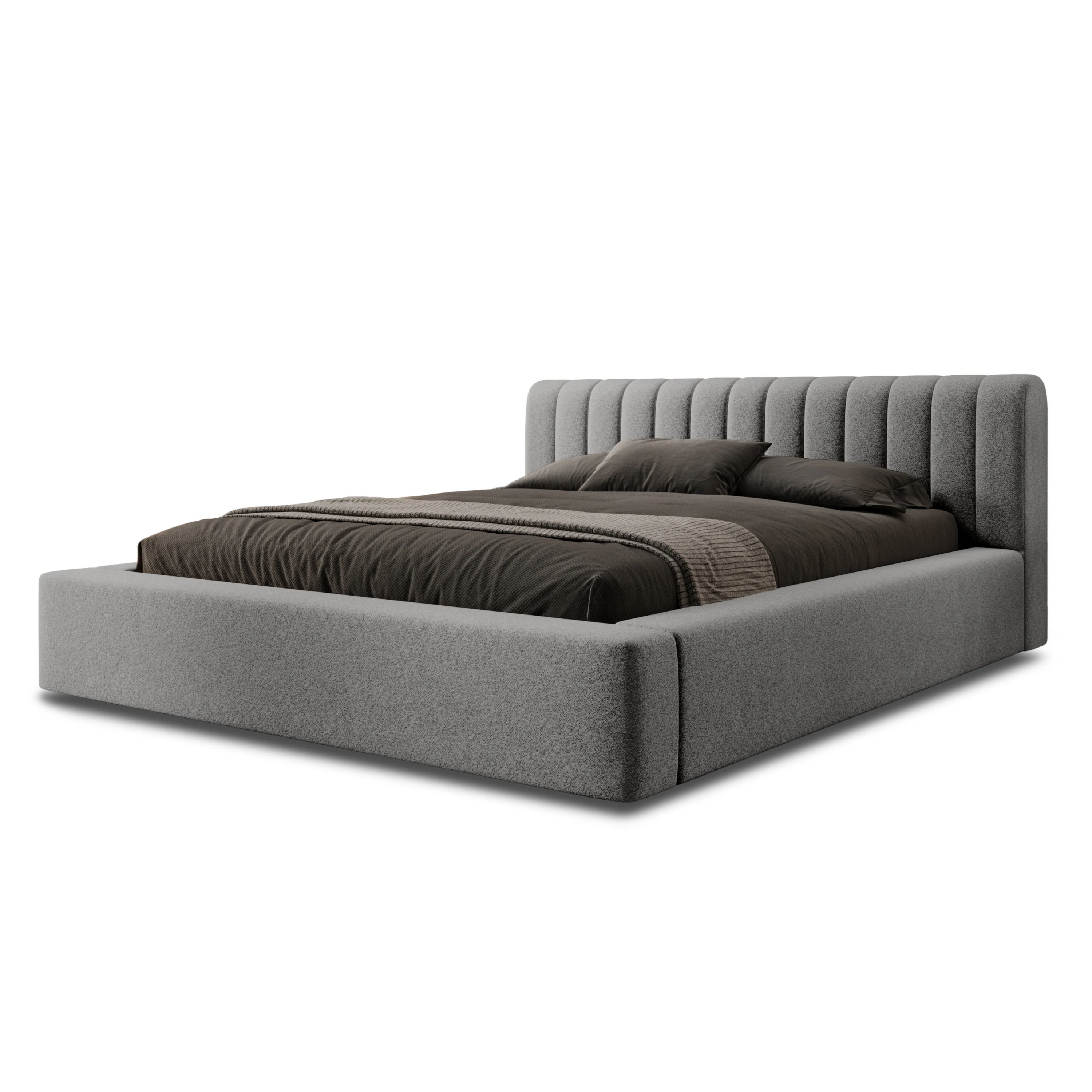 Bed AUKE, grey structural