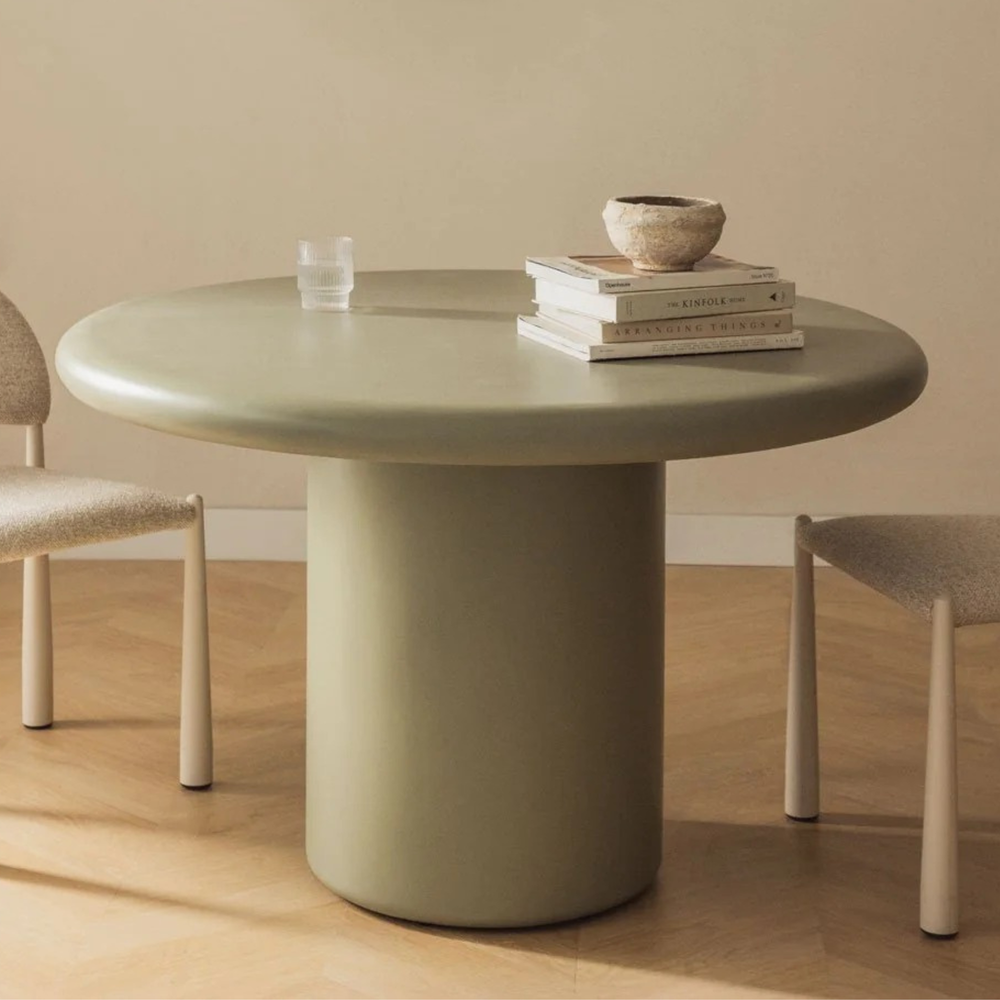 Apvalus valgomojo stalas NAVAARO Ø120 cm, cementas