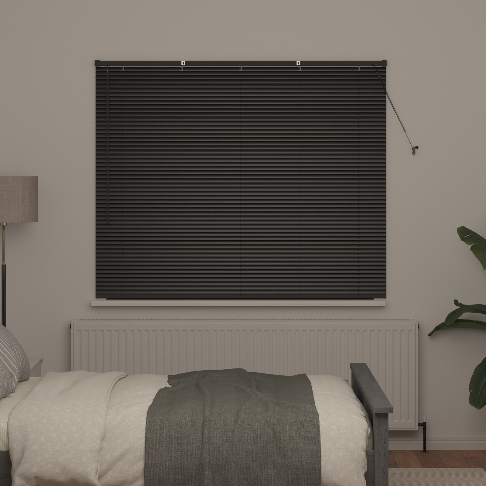Venēciešu žalūzijas Melns 130 x 155 cm Alumīnijs