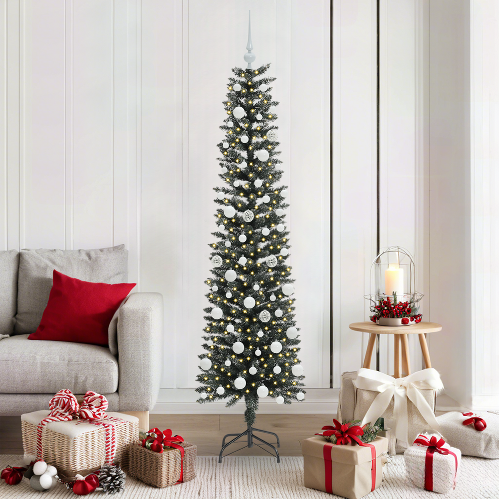 Artificial Christmas Tree Green 180 cm PVC, Plastic and Steel