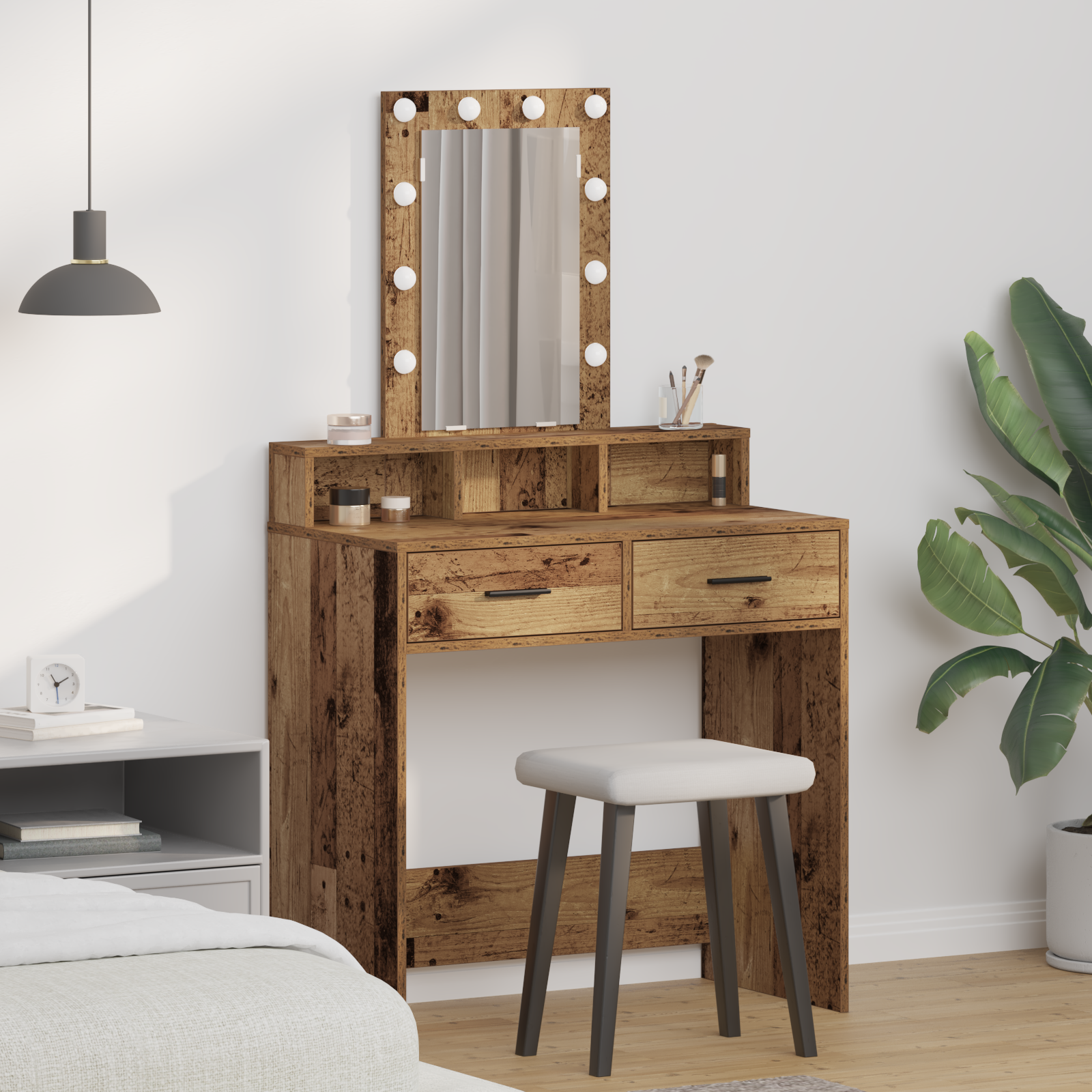 Make-up Table Brown 79 x 41 x 140 cm Engineered Wood
