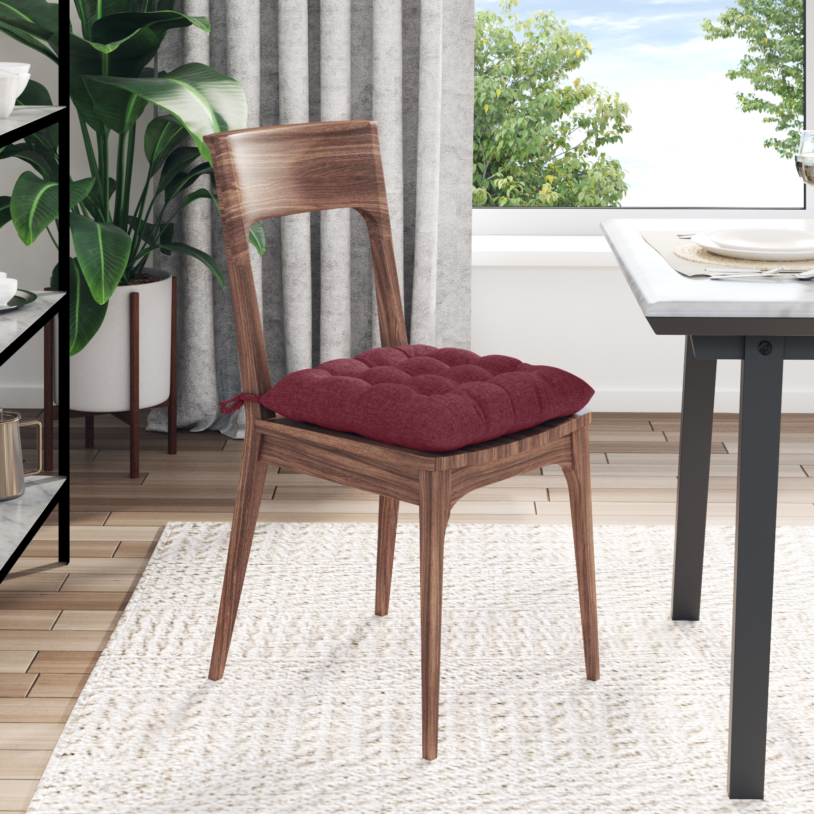Sėdynių pagalvėlės 2 pcs Vyno raudona 40 x 40 x 6 cm audinys