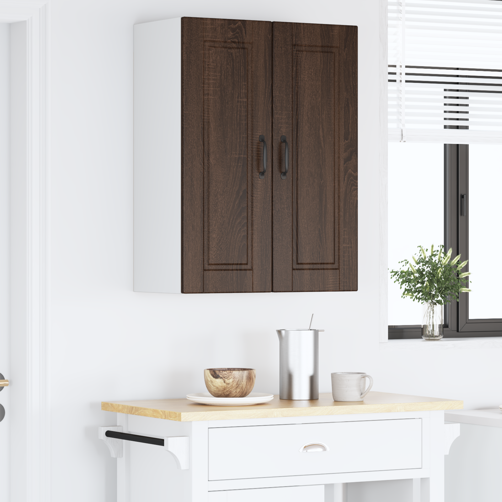 Virtuvės spintelė 2 pcs Rudas ąžuolas 30 x 31 x 80 cm