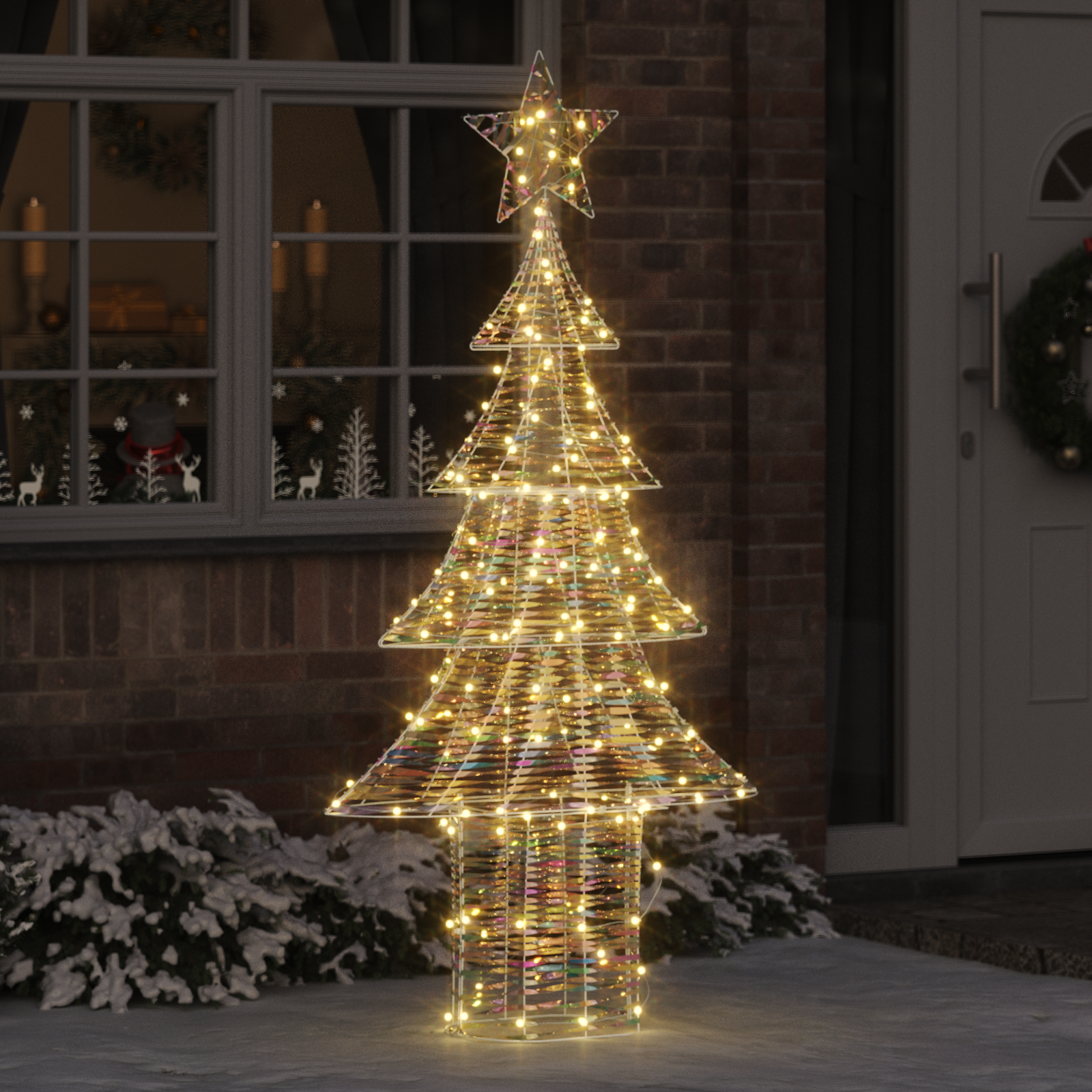 Kalėdų eglutė su 240 LED Šilta balta 181 cm PET