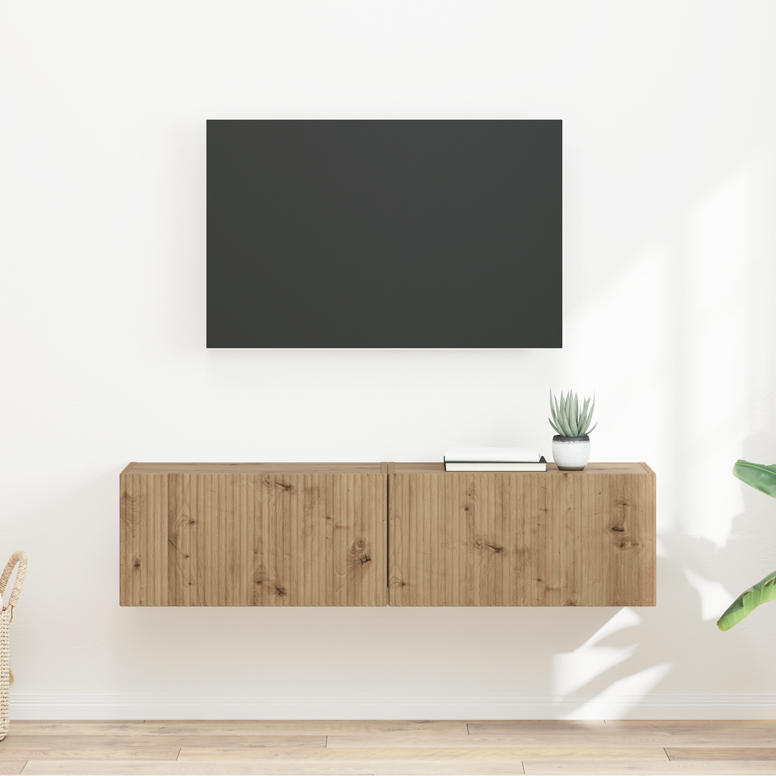 TV sieninė spintelė 2 pcs Meistrų ąžuolas 60 x 31 x 29,5 cm
