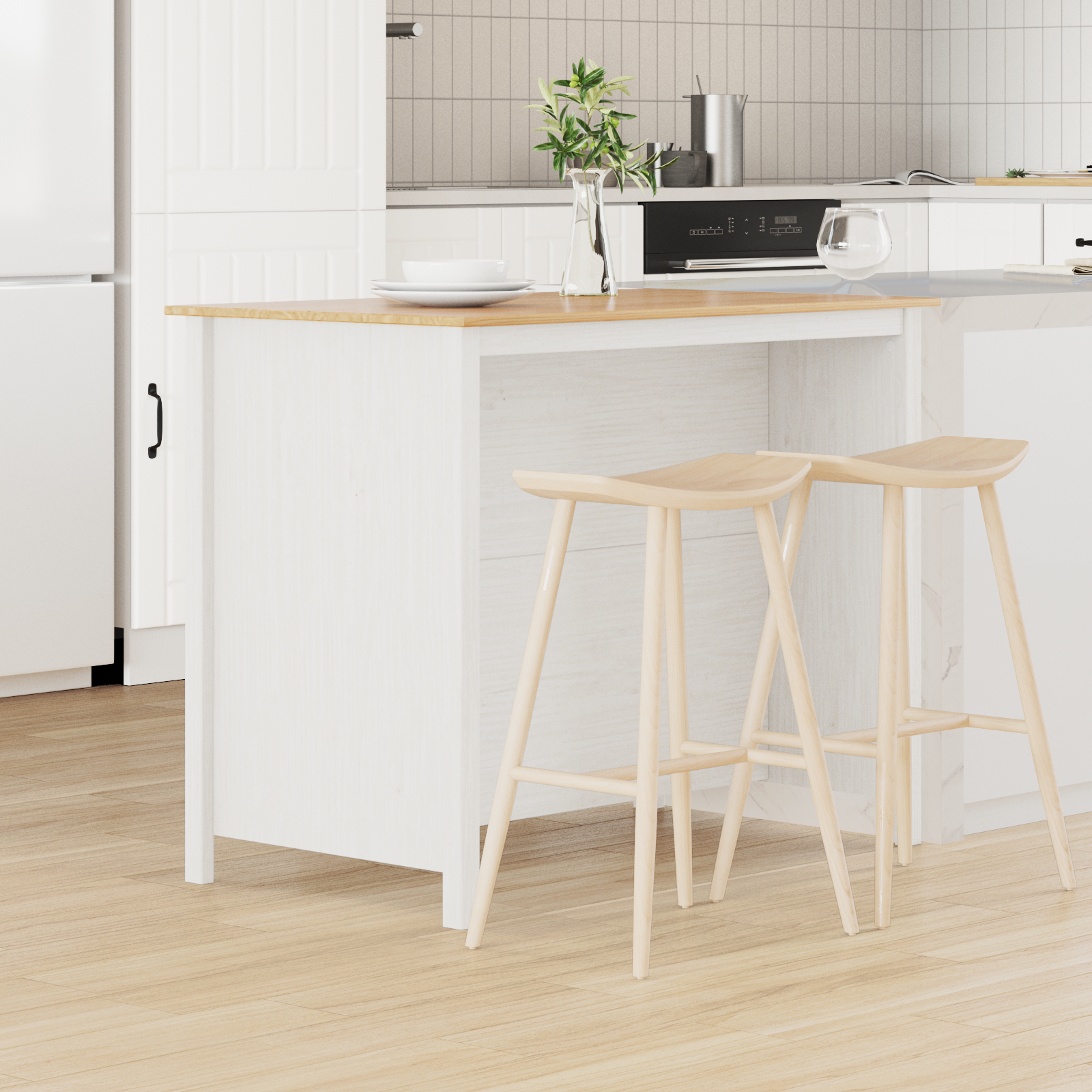 Virtuves sala HILL Balta 112 x 66 x 90 cm