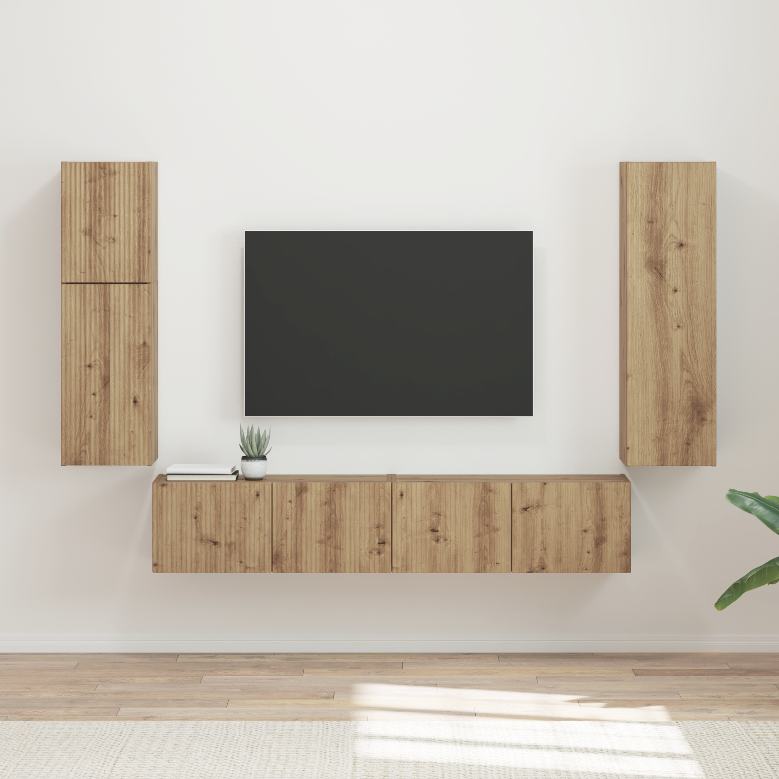 TV spintelių komplektas 4 pcs Amatininkų ąžuolas