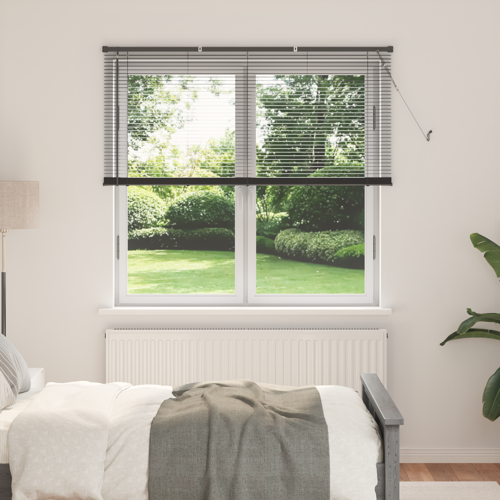 Venēcijas žalūzijas sudraba pelēkas 150 x 160 cm PVC