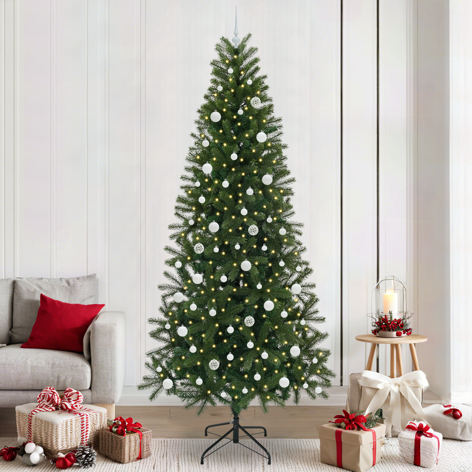 Dirbtinė Kalėdų eglutė su 300 LED Žalia 240 cm PE ir PVC