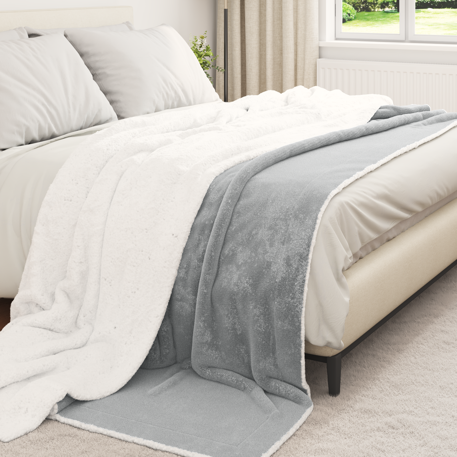 Apklotas Pilka 220 x 240 cm Flysas