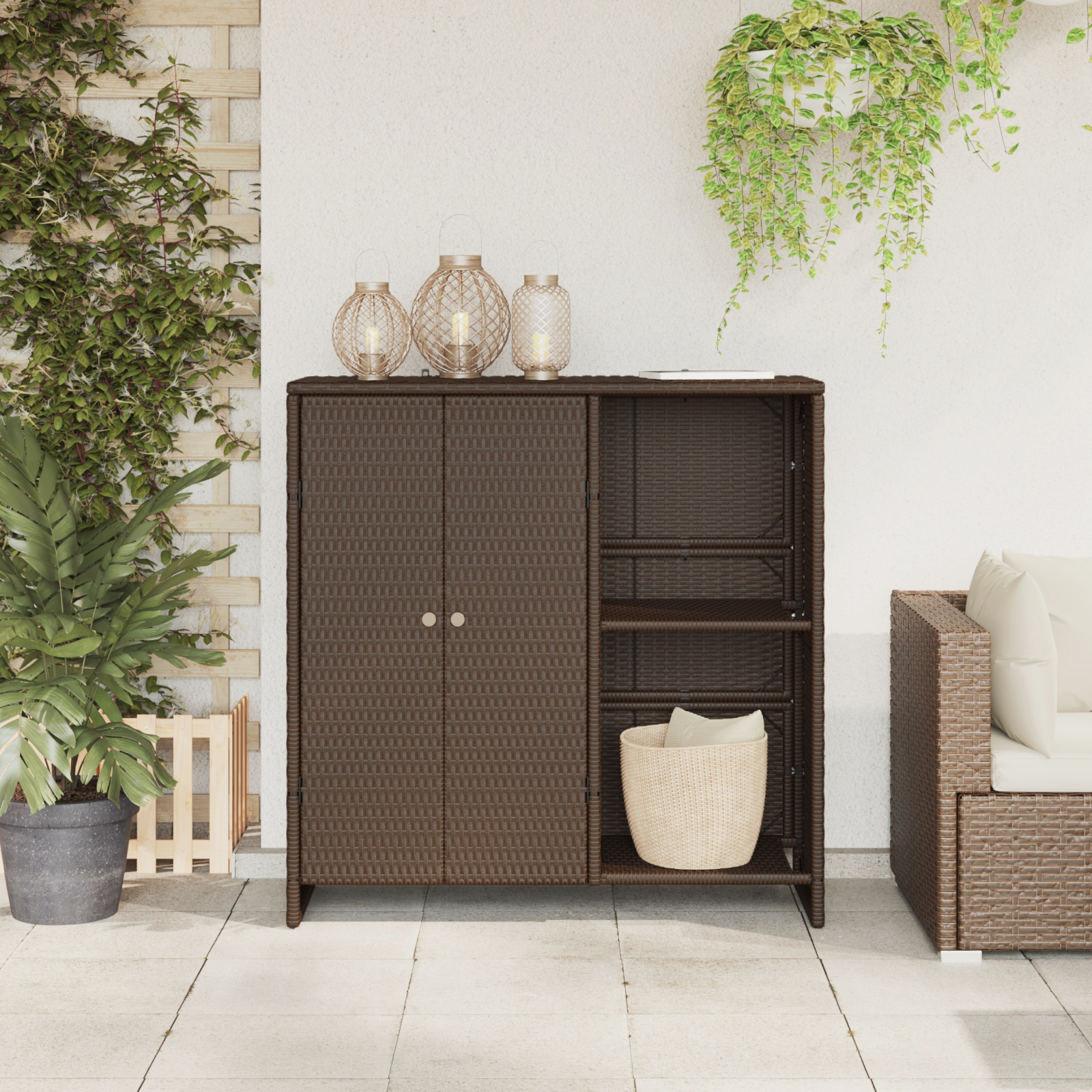 Oppbevaringsskap su saugykla Ruda 100 x 36 x 102 cm Ratanas
