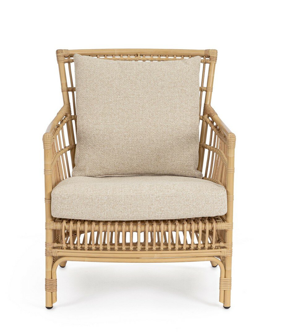 Outdoor armchair ADELMA, rattan effect