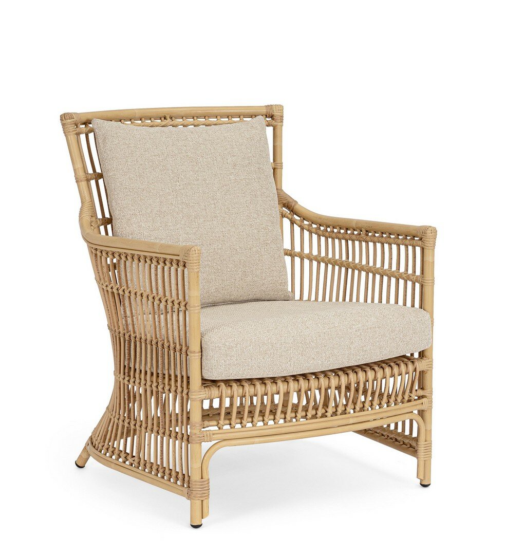 Outdoor armchair ADELMA, rattan effect