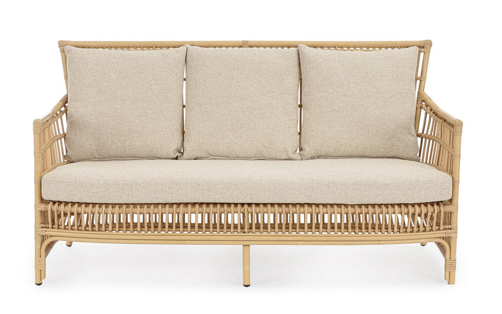 Sofa ADELMA, rattan effect, rope