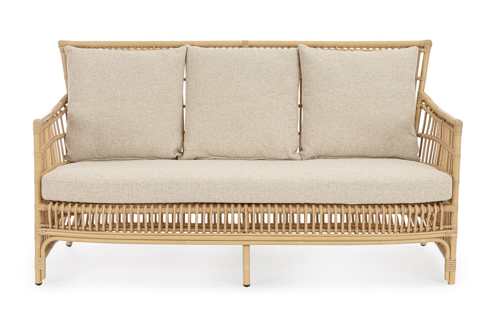 Sofa ADELMA, rattan effect, rope