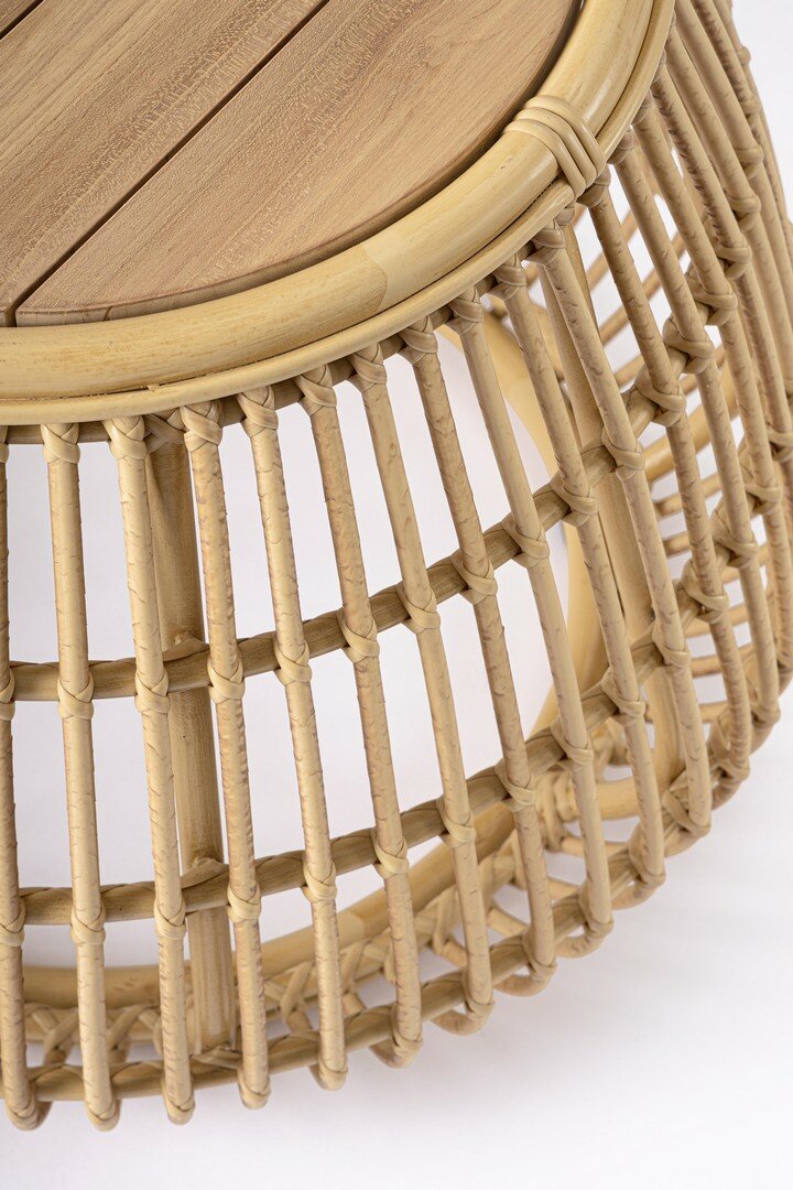 Coffee table ADELMA, teak SVLK, Ø45-65