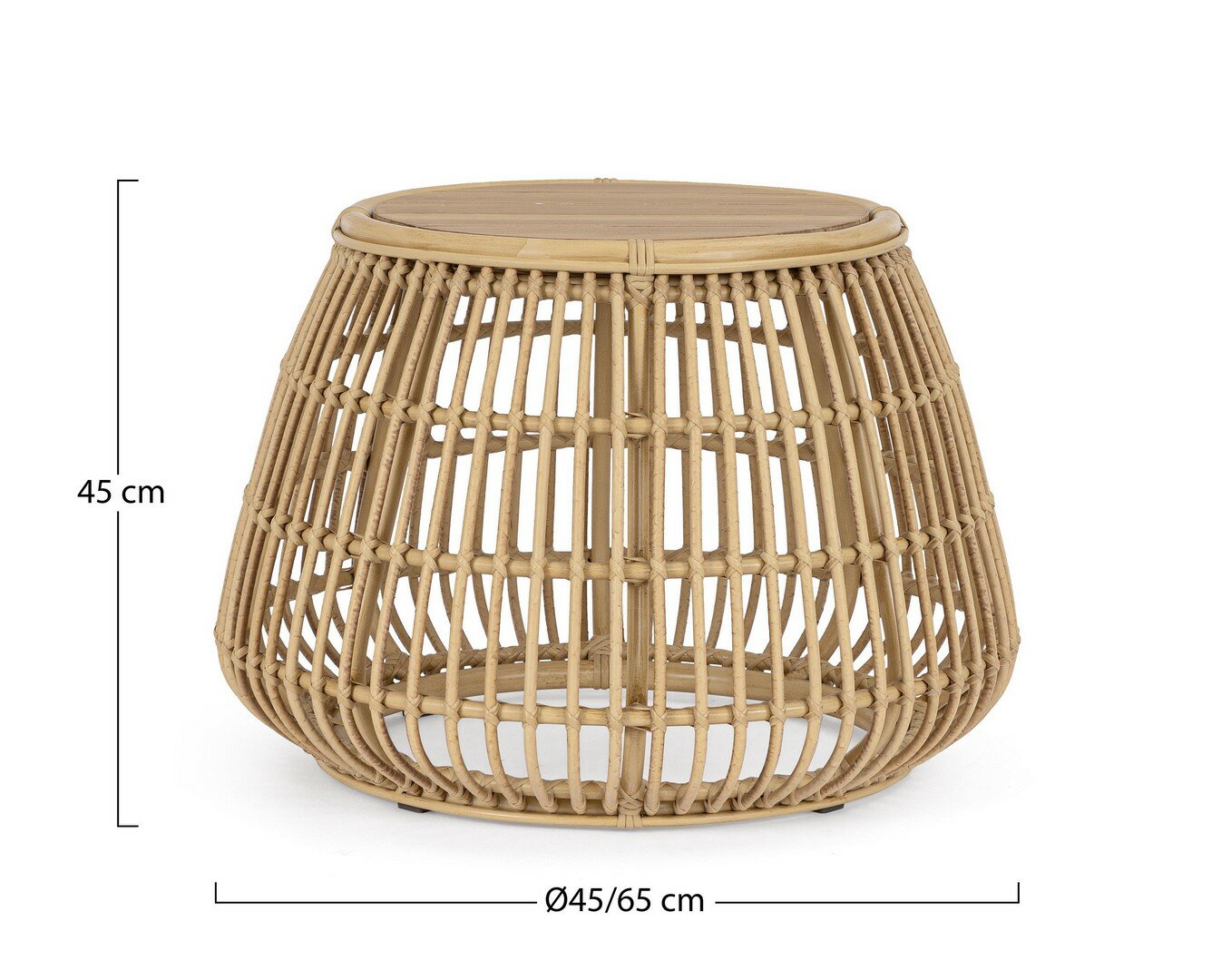 Coffee table ADELMA, teak SVLK, Ø45-65