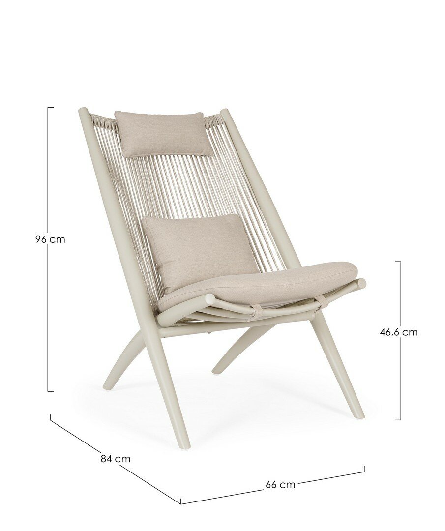 ALOHA armchair, sand, rope