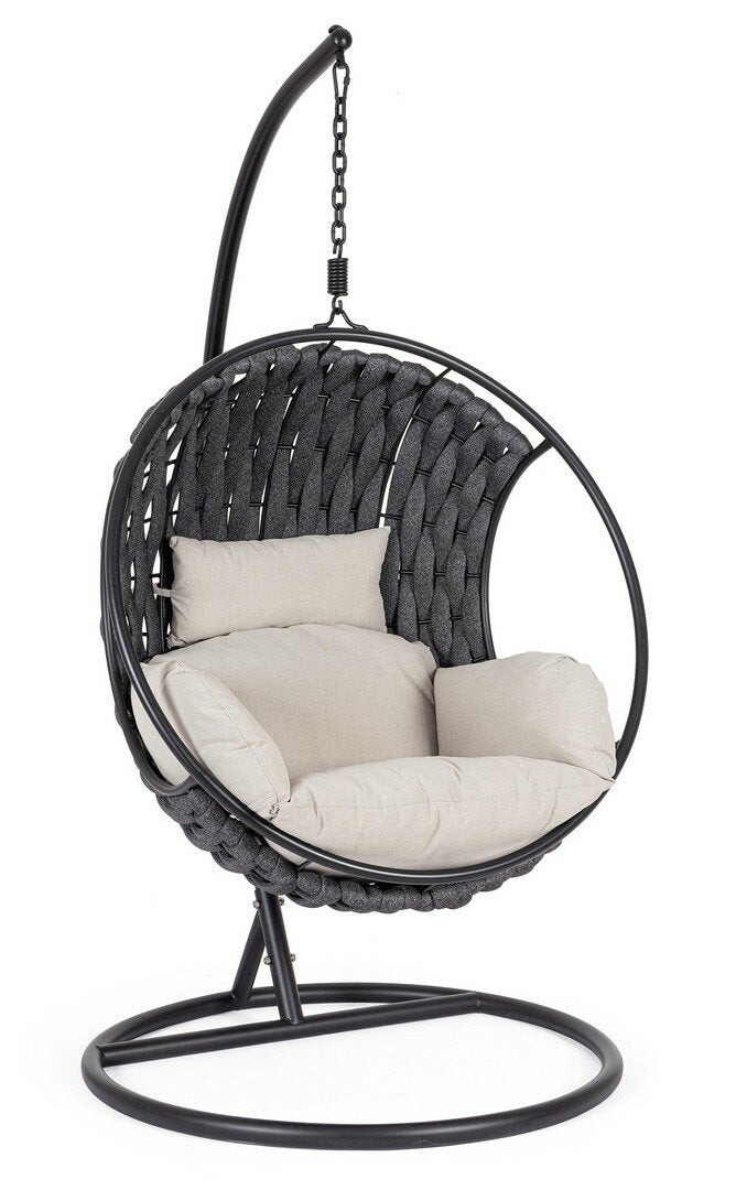 Hanging armchair GALAPAGOS, black