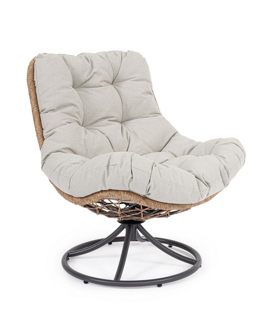 Swivel armchair AZORES, anthracite