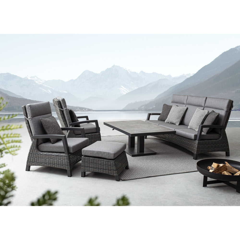 BRITTON outdoor footrest, dark grey