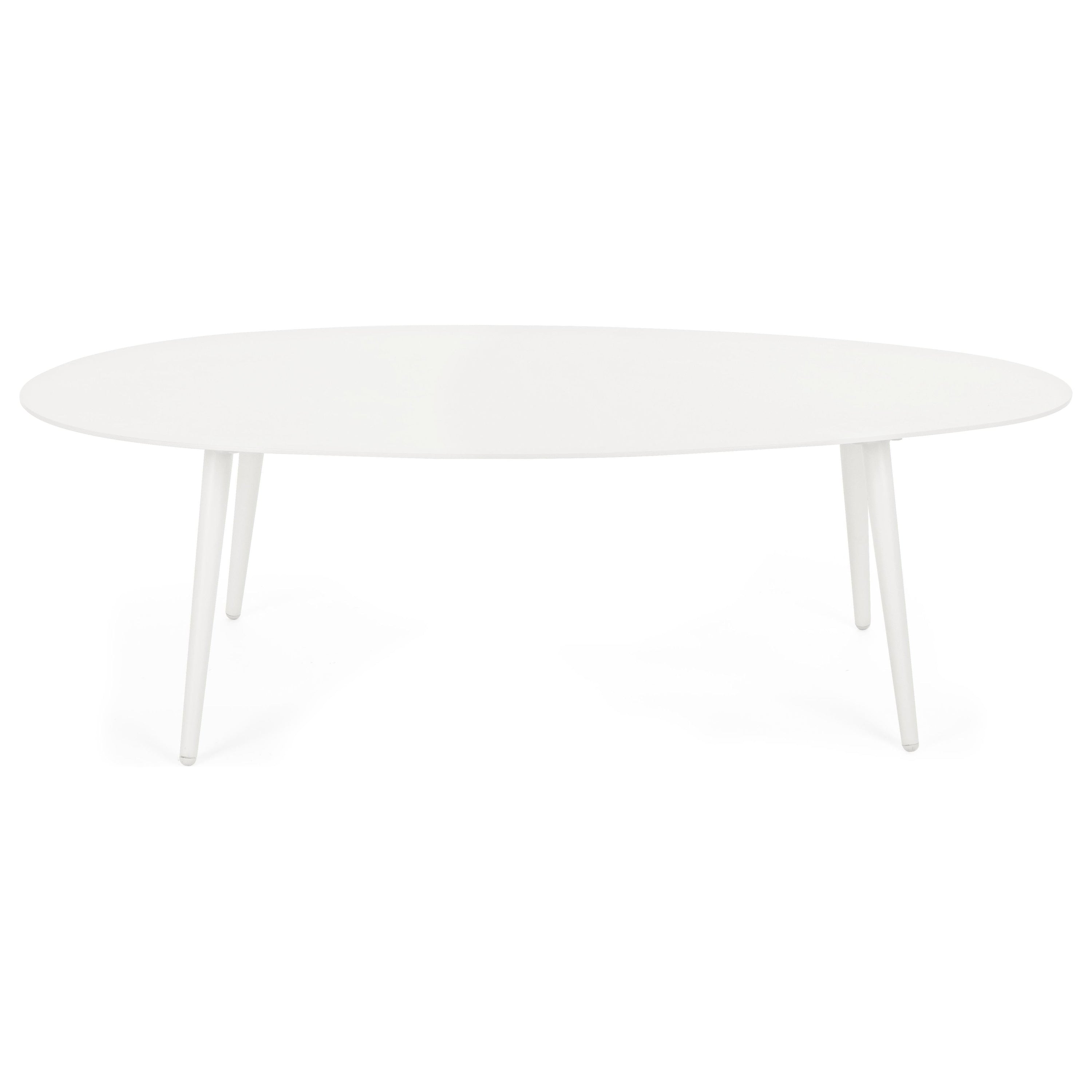 RIDLEY lauko kavos staliukas, 120X75cm, baltas