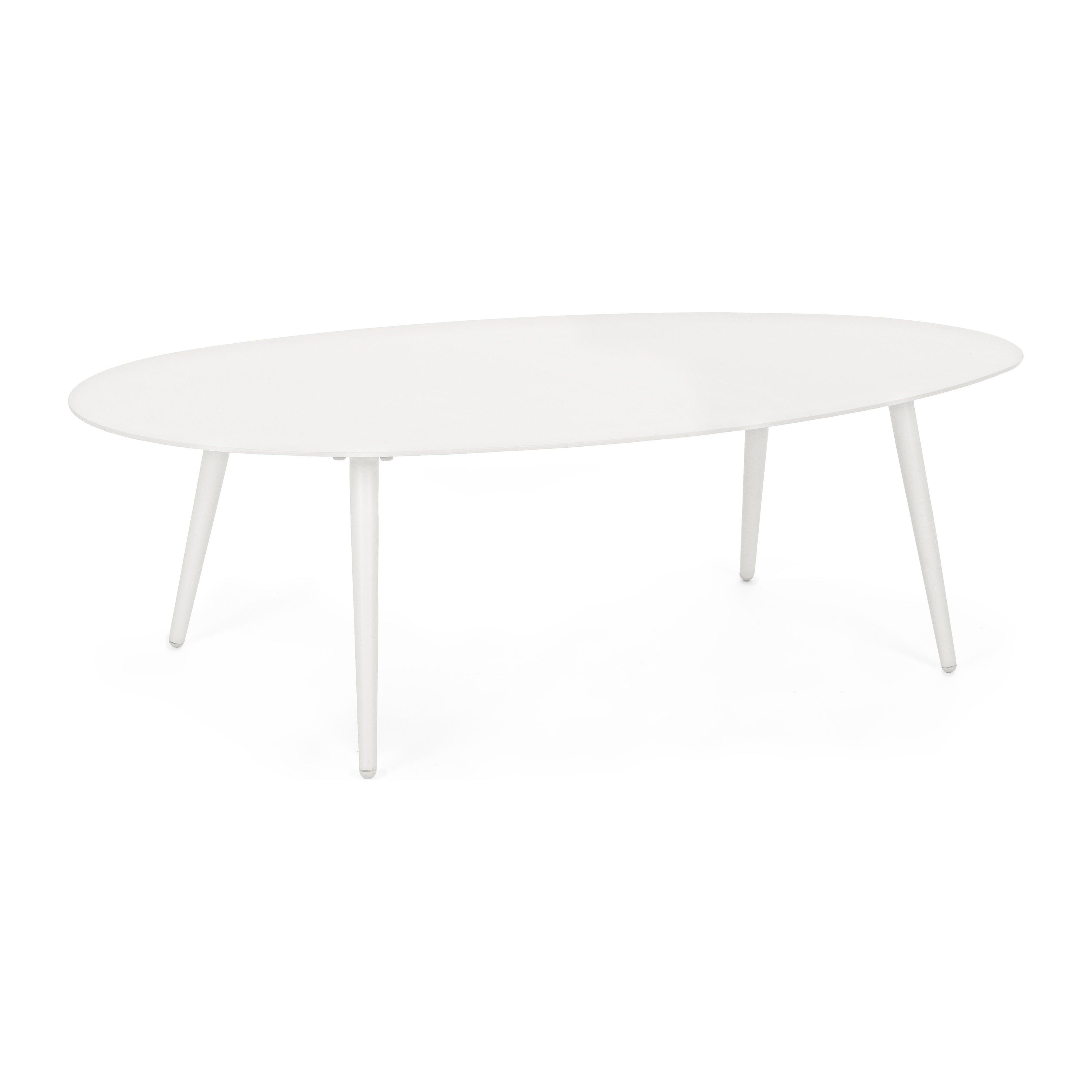RIDLEY lauko kavos staliukas, 120X75cm, baltas