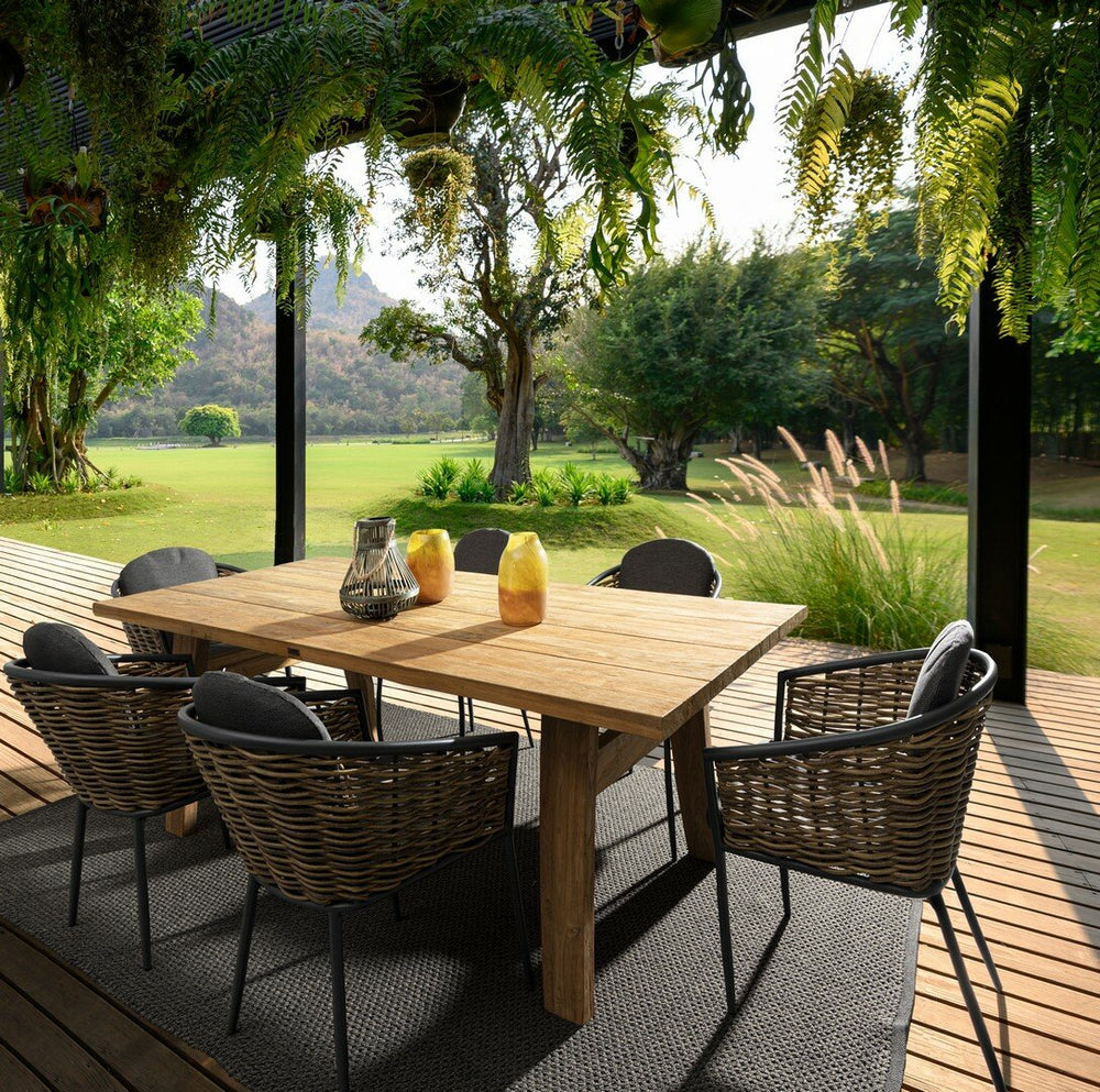 Garden chair MARIBELA, anthracite, rope