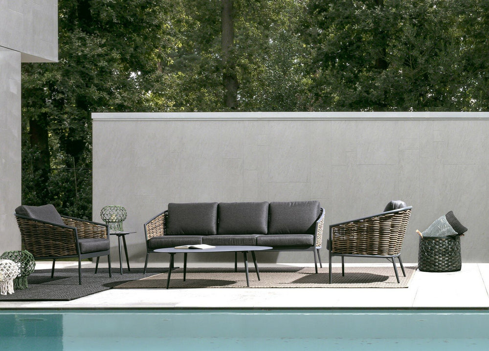 Garden furniture set MARIBELA, anthracite, rope