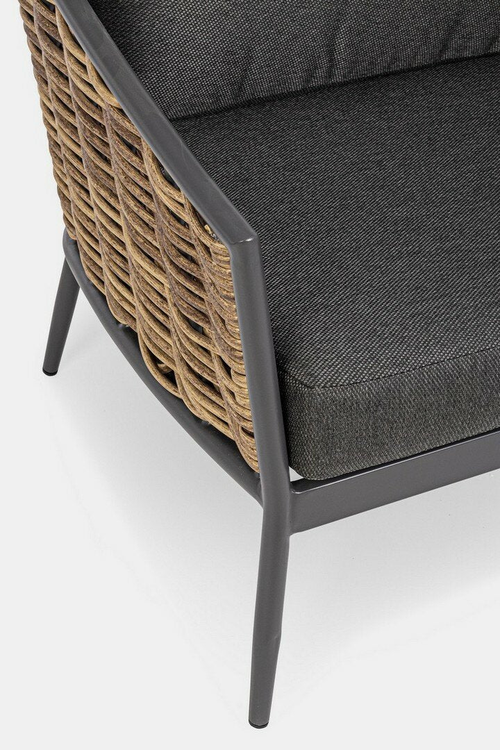 Garden furniture set MARIBELA, anthracite, rope