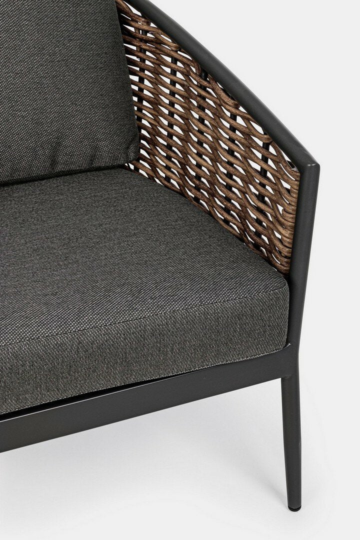 Garden furniture set MARIBELA, anthracite, rope