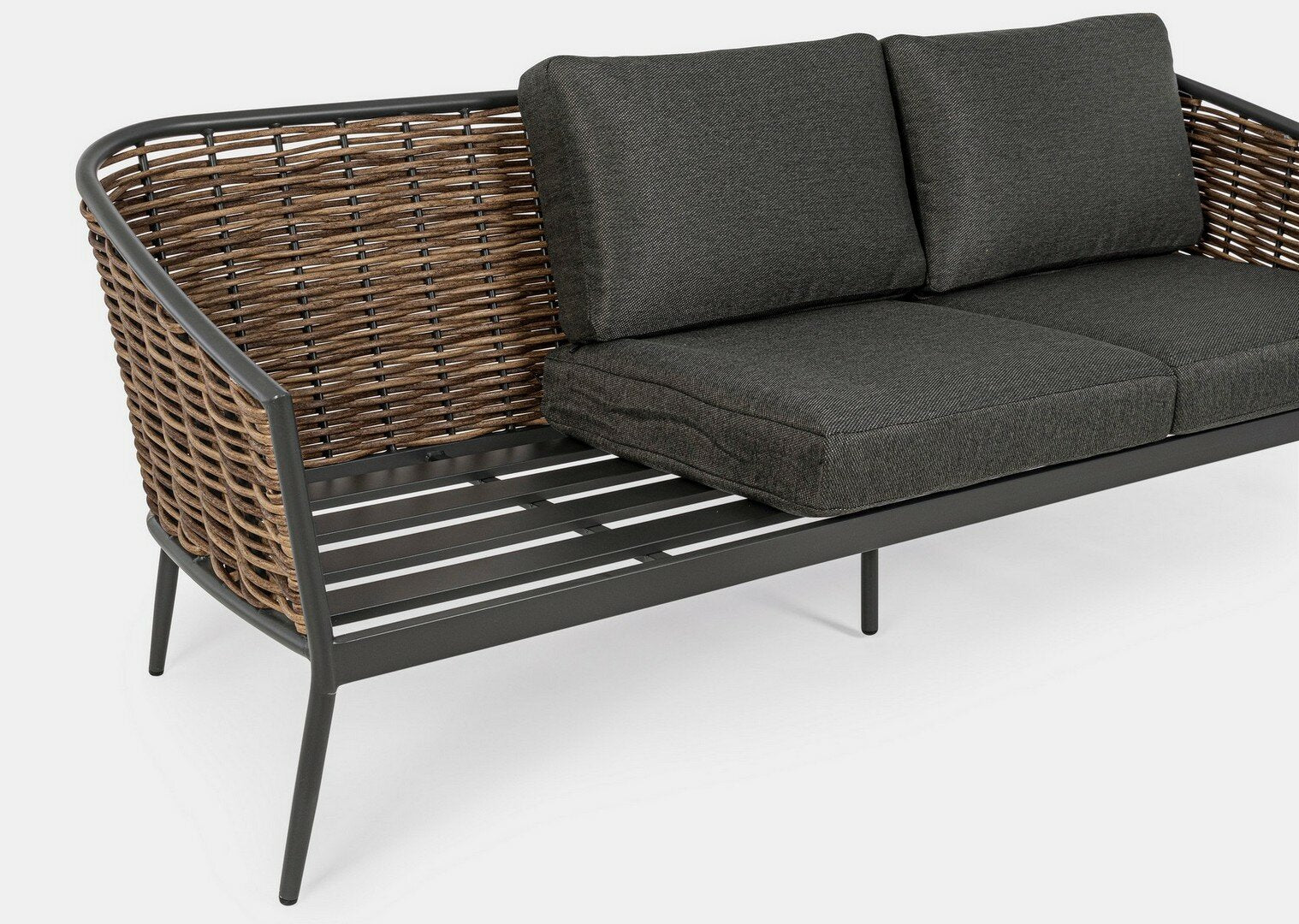 Garden furniture set MARIBELA, anthracite, rope