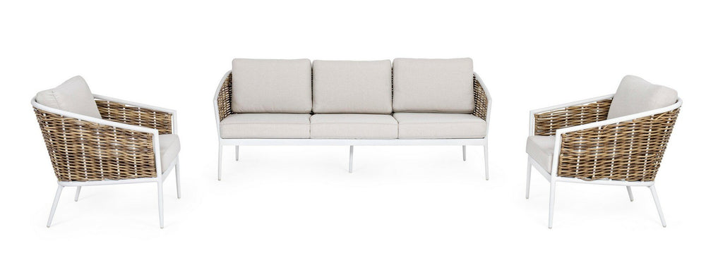 Garden set MARIBELA, white, rope