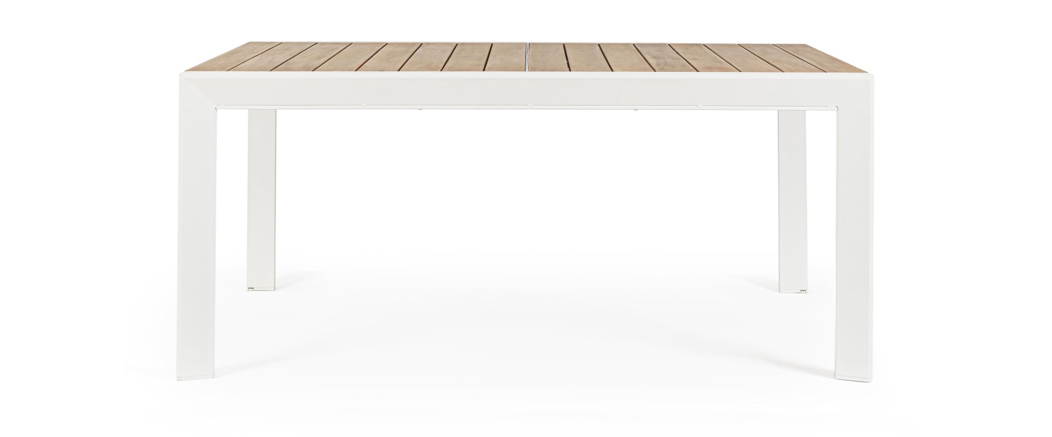 Išskleidžiamas lauko stalas BELMAR, baltas 160–240x100