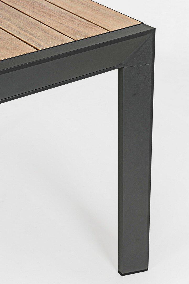 Extendable dining table BELMAR, anthracite, 160-240