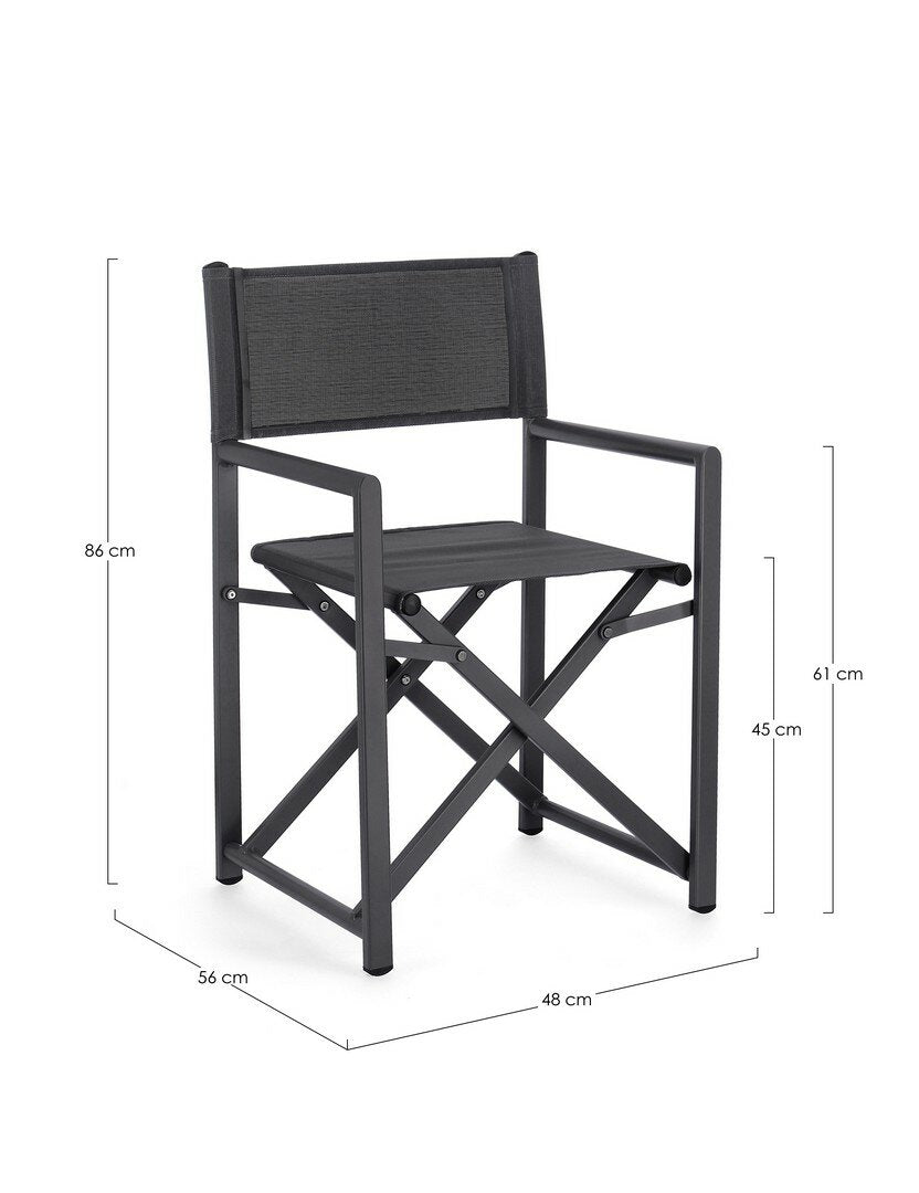 Folding chair TAYLOR, anthracite, textilene