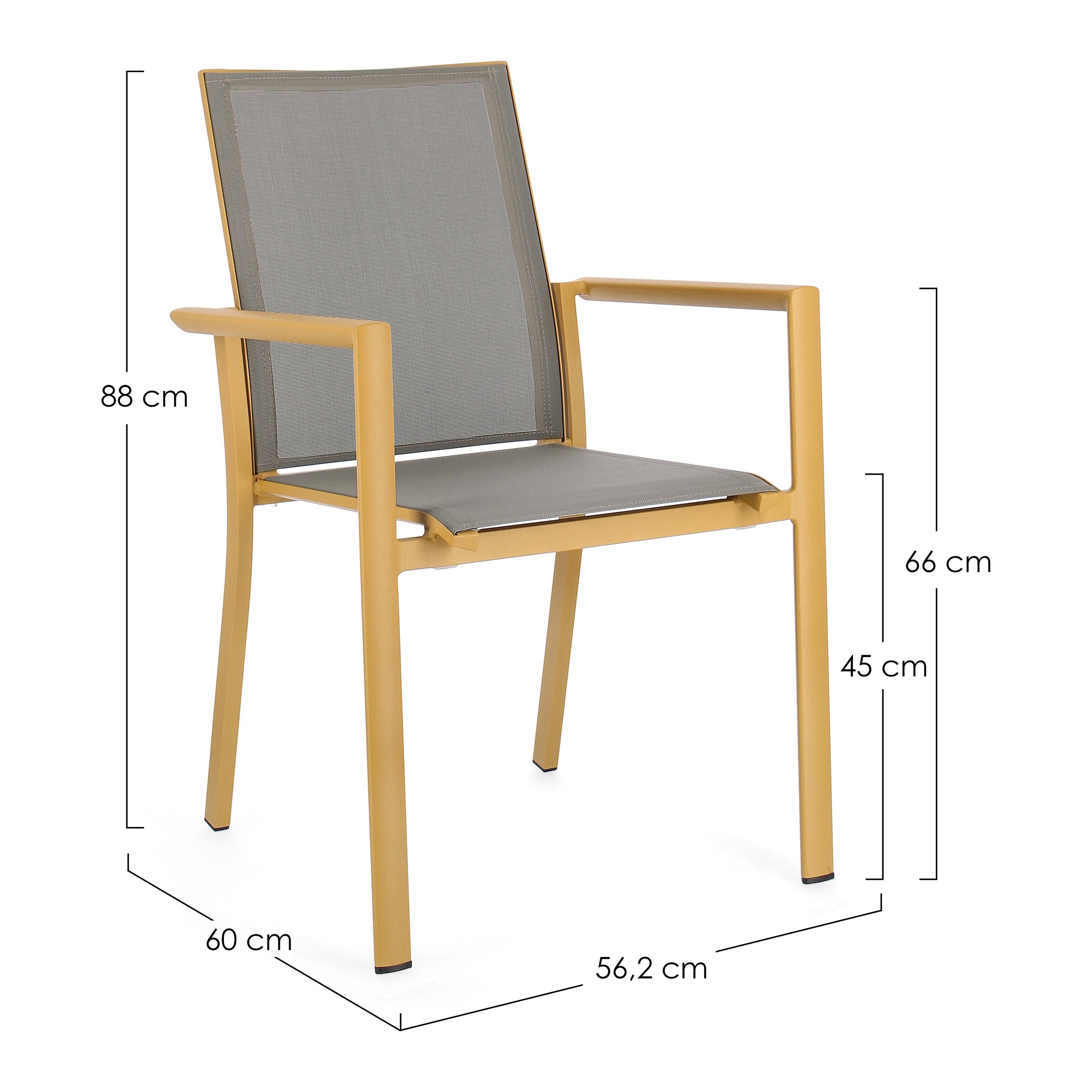 KONNOR Outdoor chair, mustard yellow