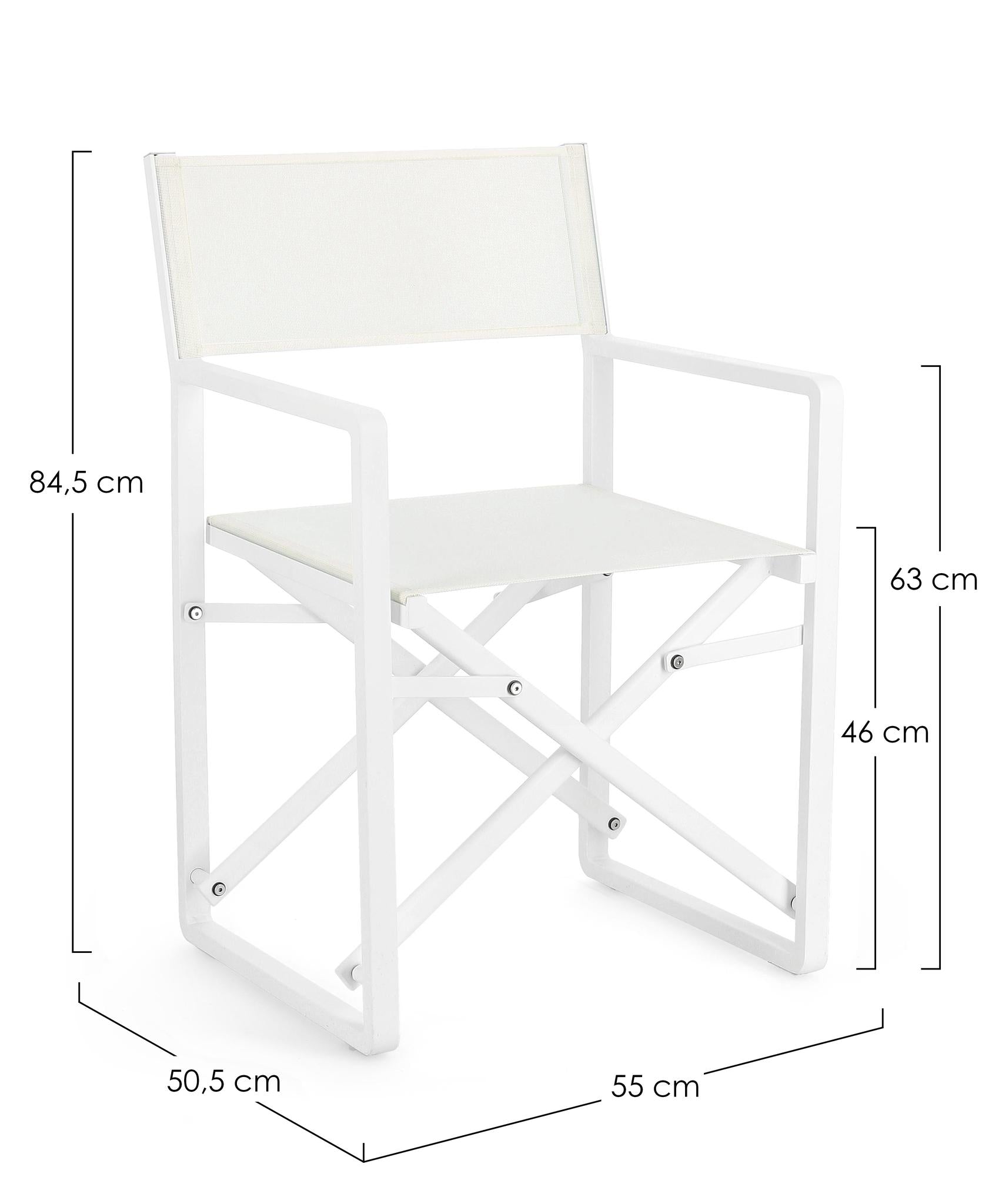 Sulankstoma lauko kėdė KONNOR WHITE, balta