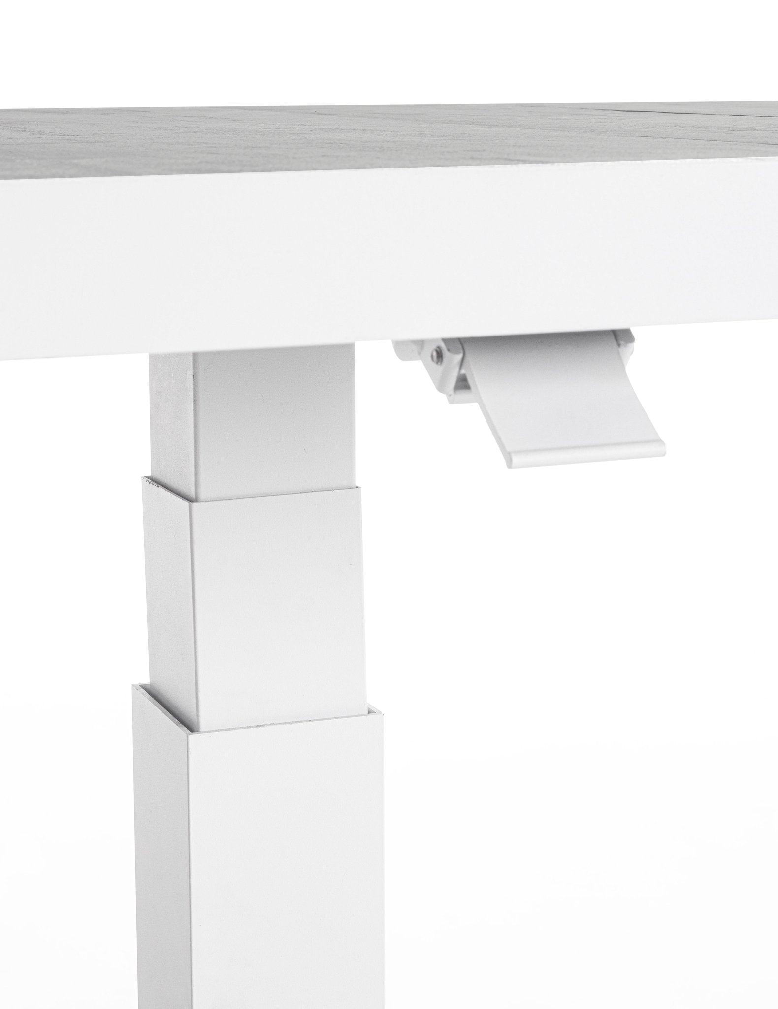 Valgomojo stalas TRUMAN, baltas, 140x85x49/72 cm