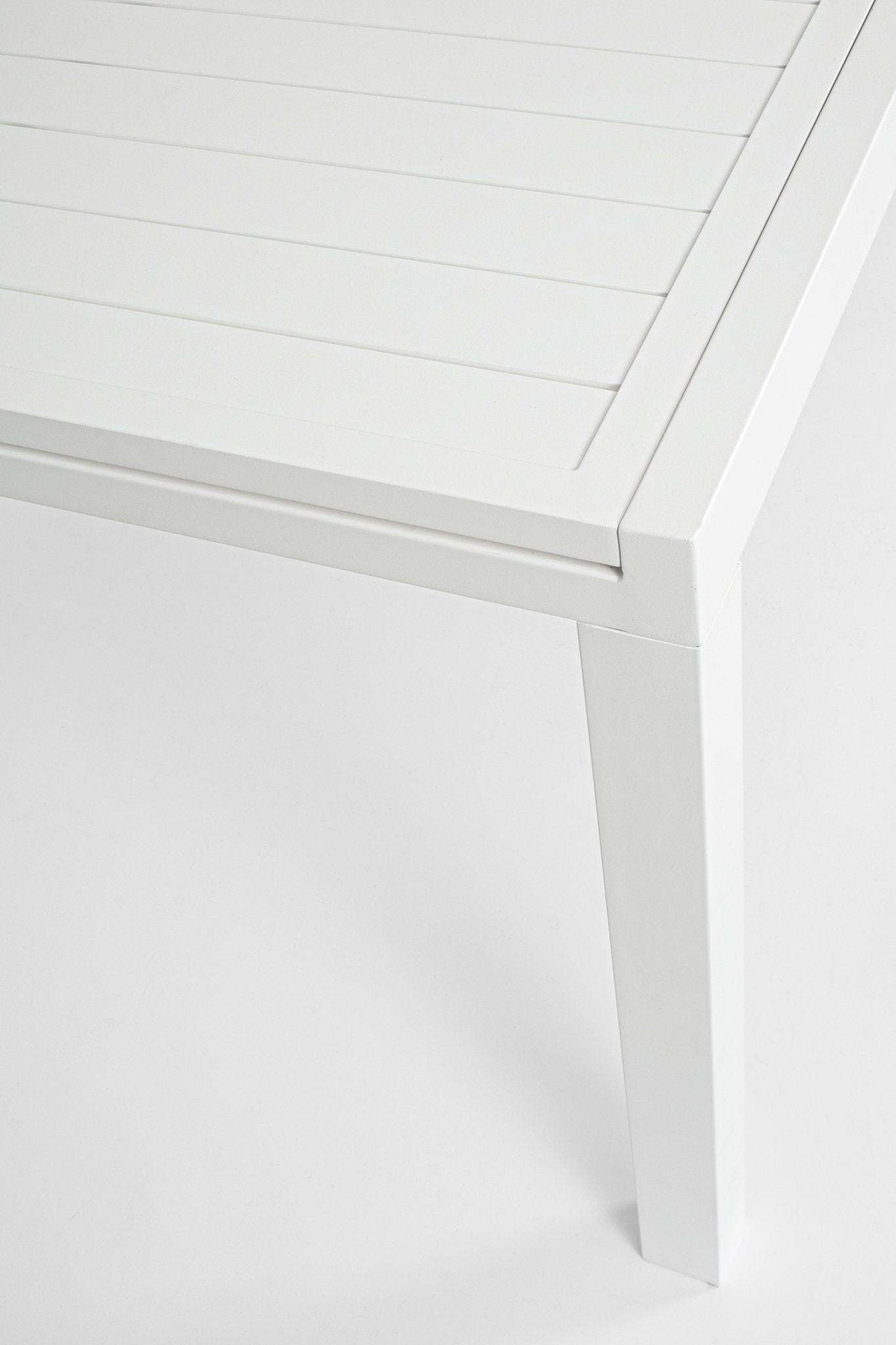 Išskleidžiamas lauko stalas HILDE, baltas 200–300x100